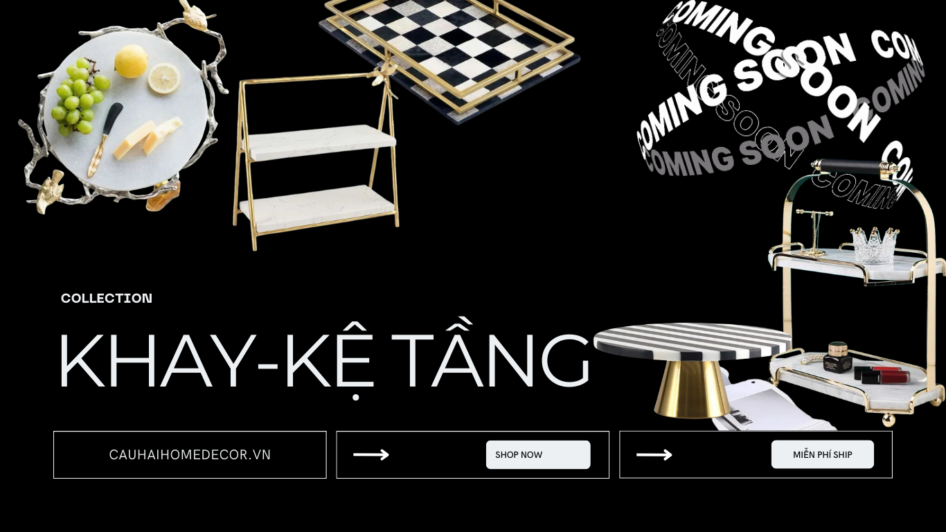 khay trang trí  - kệ tầng cao cấp