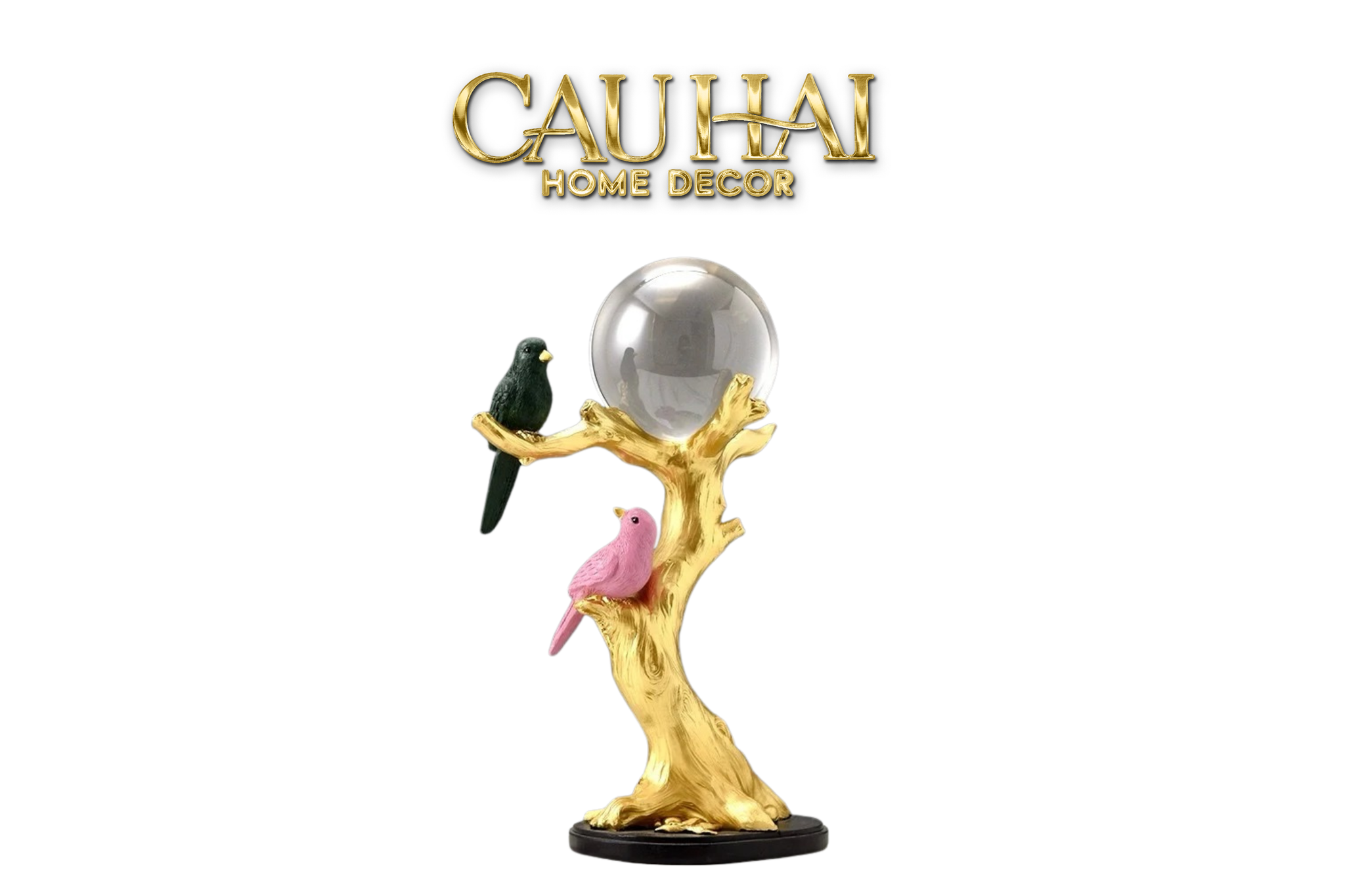 TƯỢNG NHÁNH CÂY GILDED AVIARY CRYSTAL GLOBE