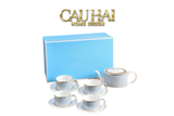 Maison Couture - Gift Set Trà Chiều Rayé Fin Azure Refined Porcelain Tea Set 9pcs