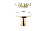 KHAY GƯƠNG TRÒN GOLD LUXOR PEDESTAL H13/15-CẬU HAI HOME DECOR
