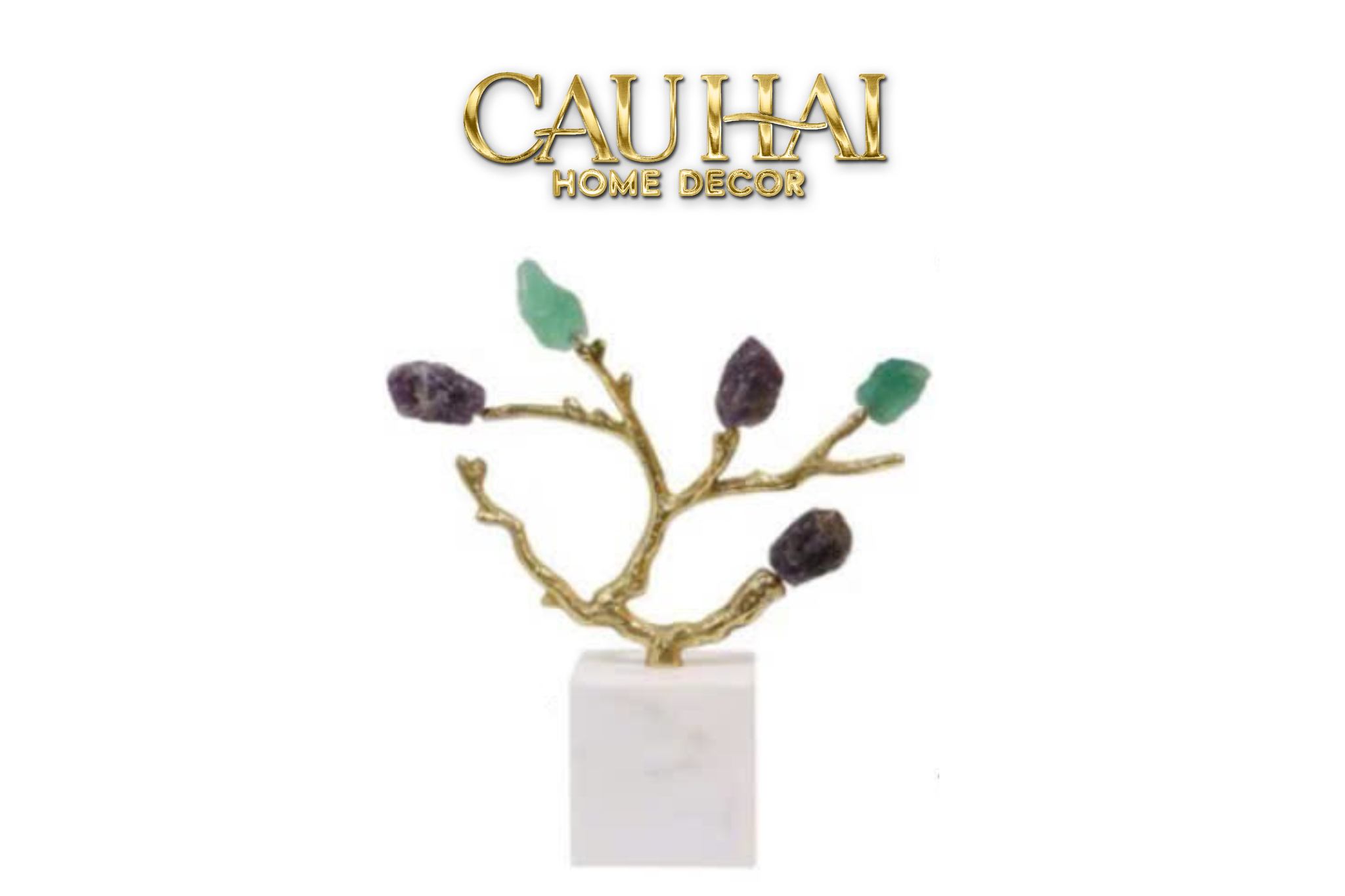 Home Couture - Tượng Đồng Nhánh Cây Arbre D'Or Aurum H26-CẬU HAI HOME DECOR