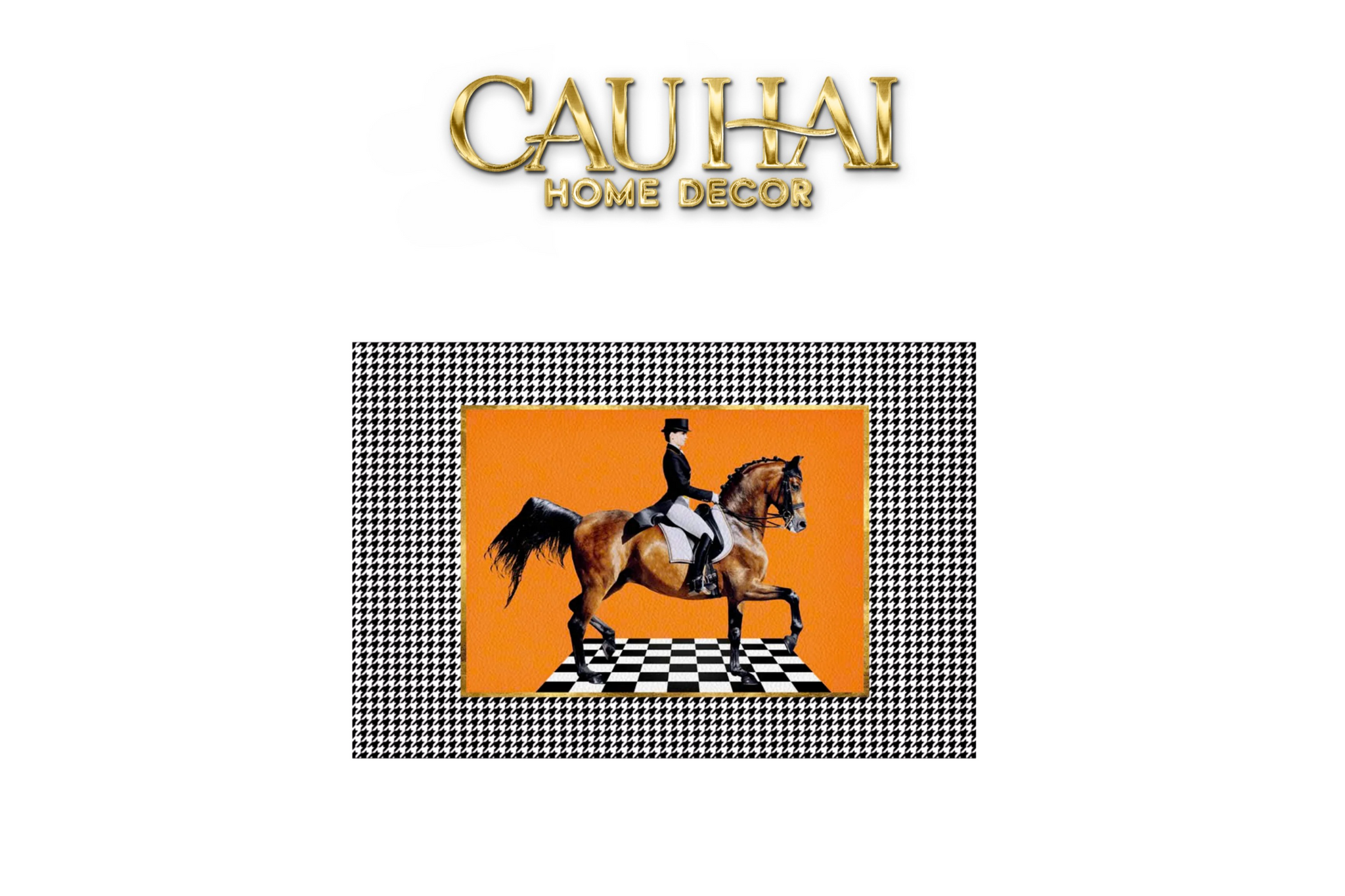 THẢM CỬA DA 100X120 - HOUND OB HORSE MAN-CẬU HAI HOME DECOR