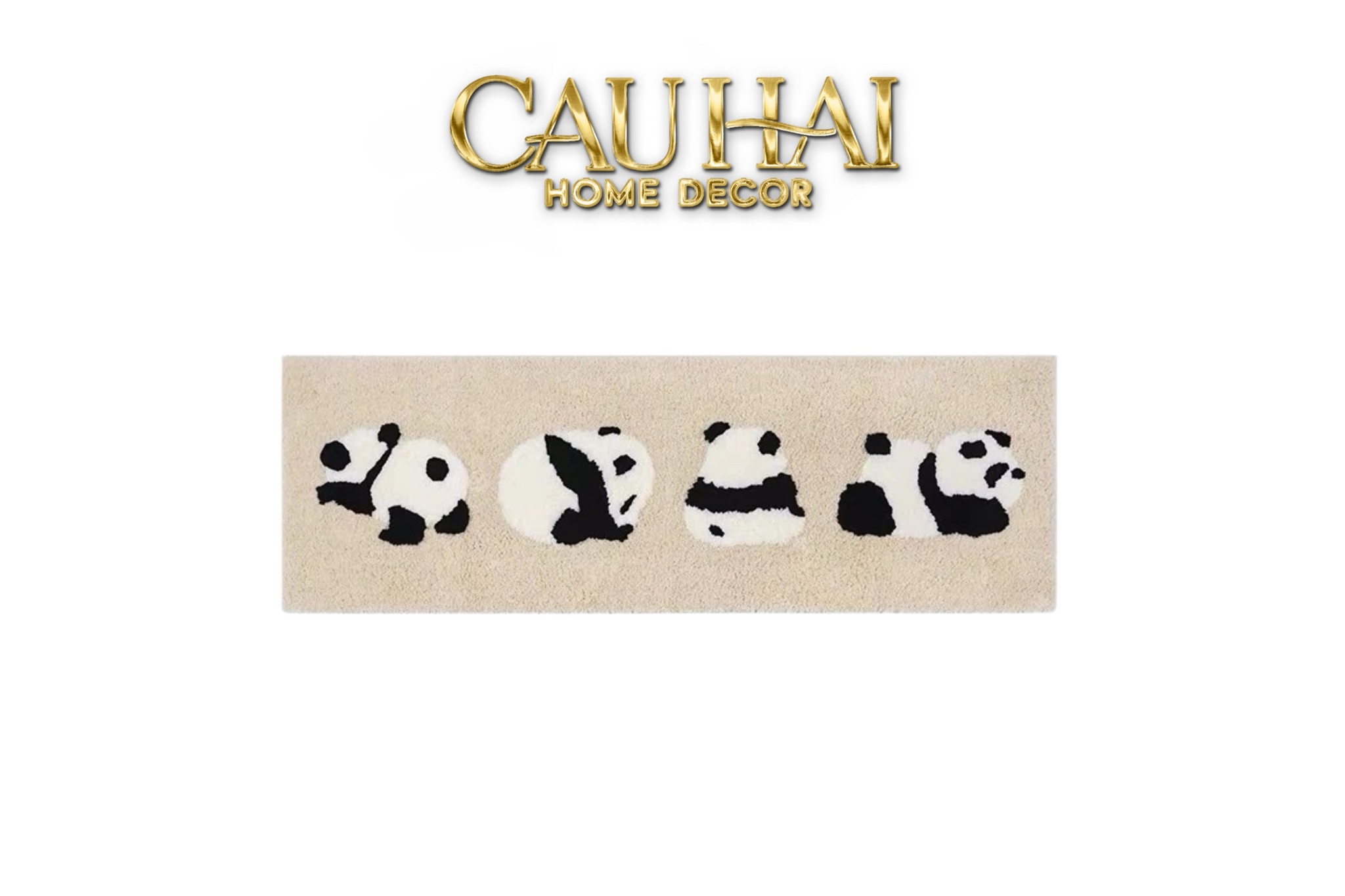 THẢM BED DỆT KIM 80X160 - PANDA PARADE-CẬU HAI HOME DECOR