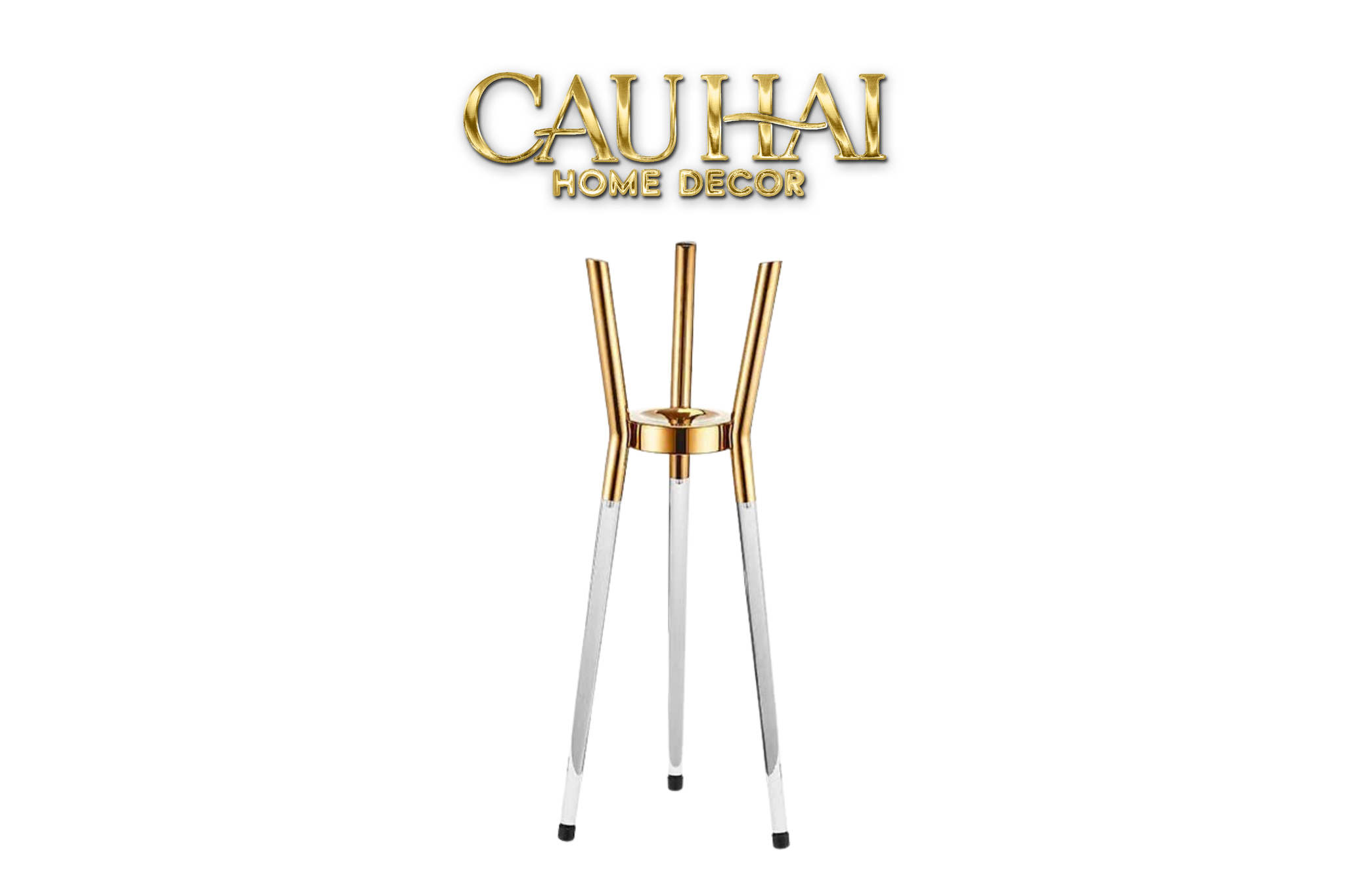 Gilded Regal Tripod Ice Bucket Holder - Giá Đựng Xô Đá-CẬU HAI HOME DECOR