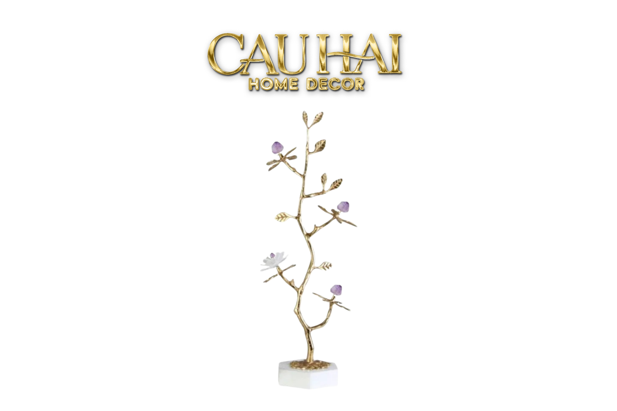 HOME COUTURE - TƯỢNG NHÁNH CÂY ĐỒNG  LUX GEMS GOLDEN HESPERIDES