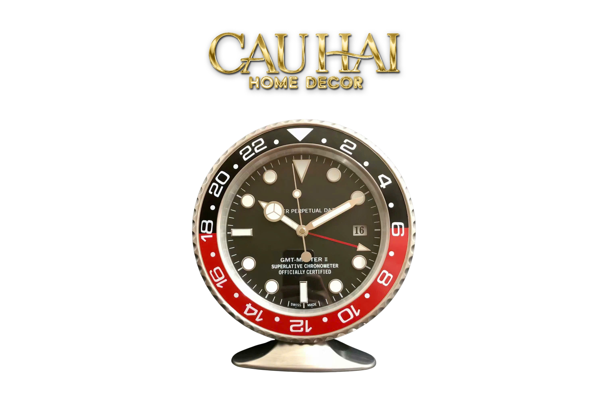 Home Couture - Đồng Hồ Để Bàn Rlex Argent Rouge-Đồng hồ để bàn-CẬU HAI HOME DECOR