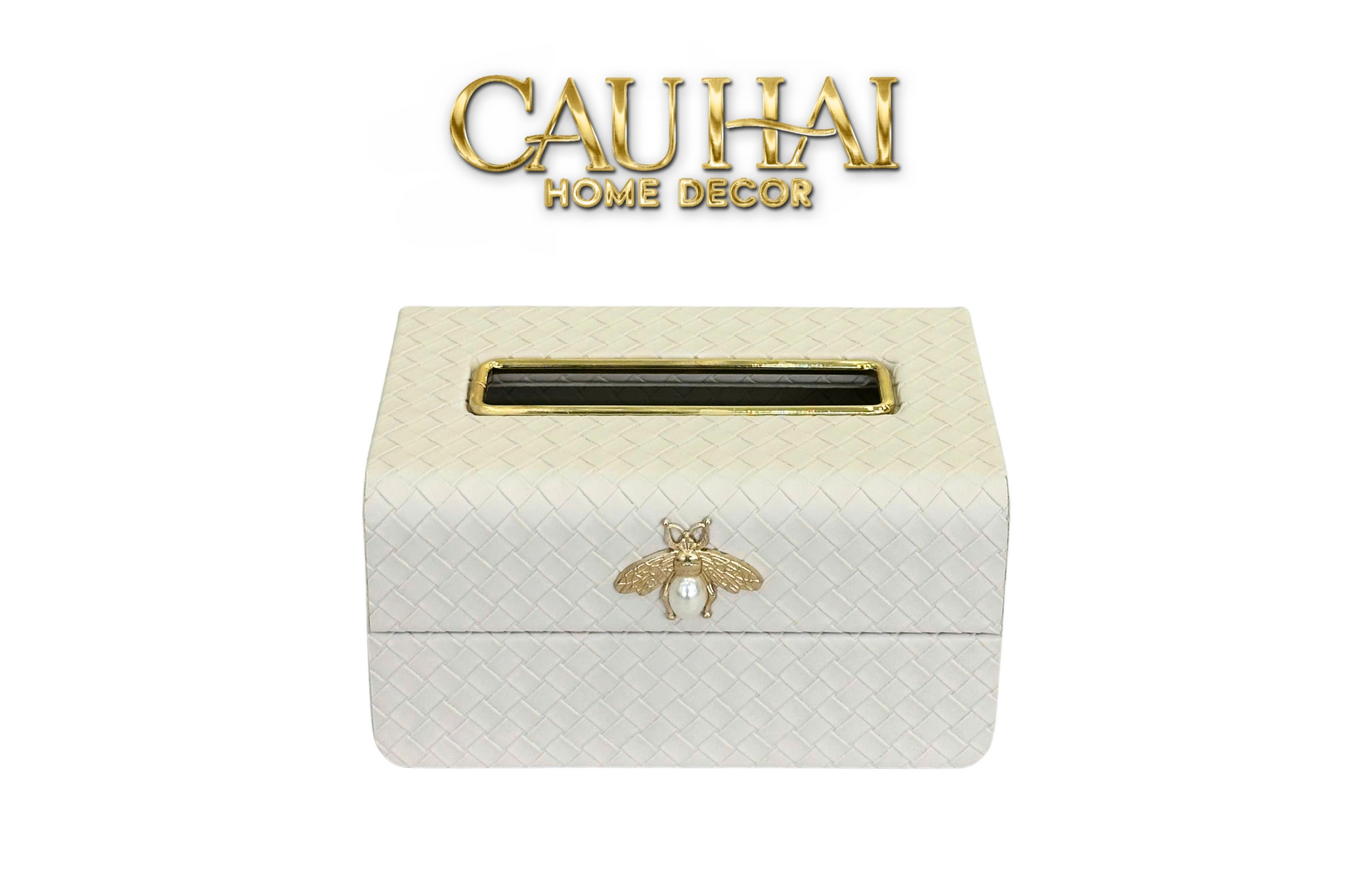 HỘP KHĂN GIẤY DA ĐAN WOVEN VERMOUTH-CẬU HAI HOME DECOR