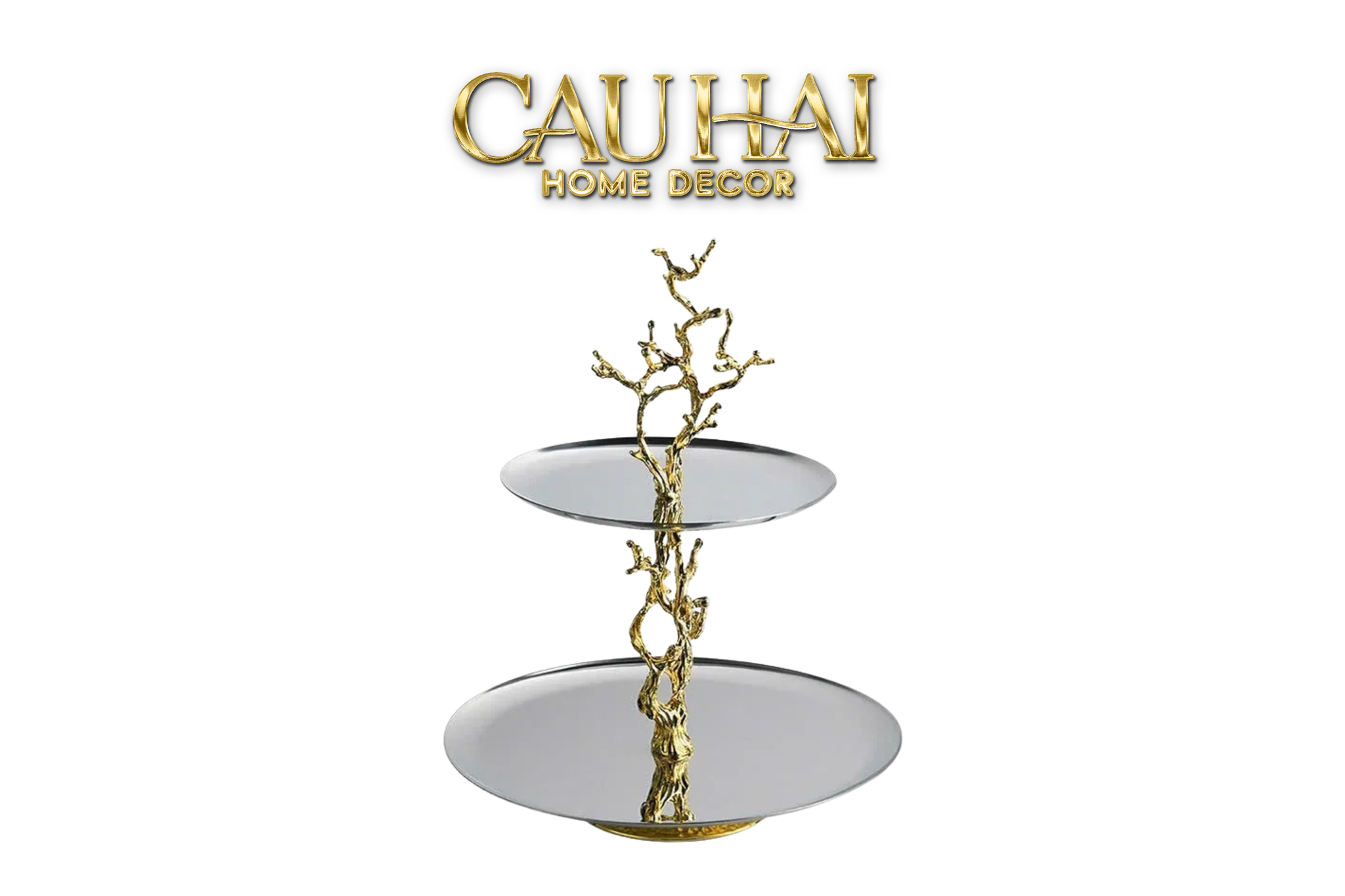 HOME COUTURE - ĐĨA 2 TẦNG PLATINUM ELYSIAN BRANCH ÉTAGÈRE