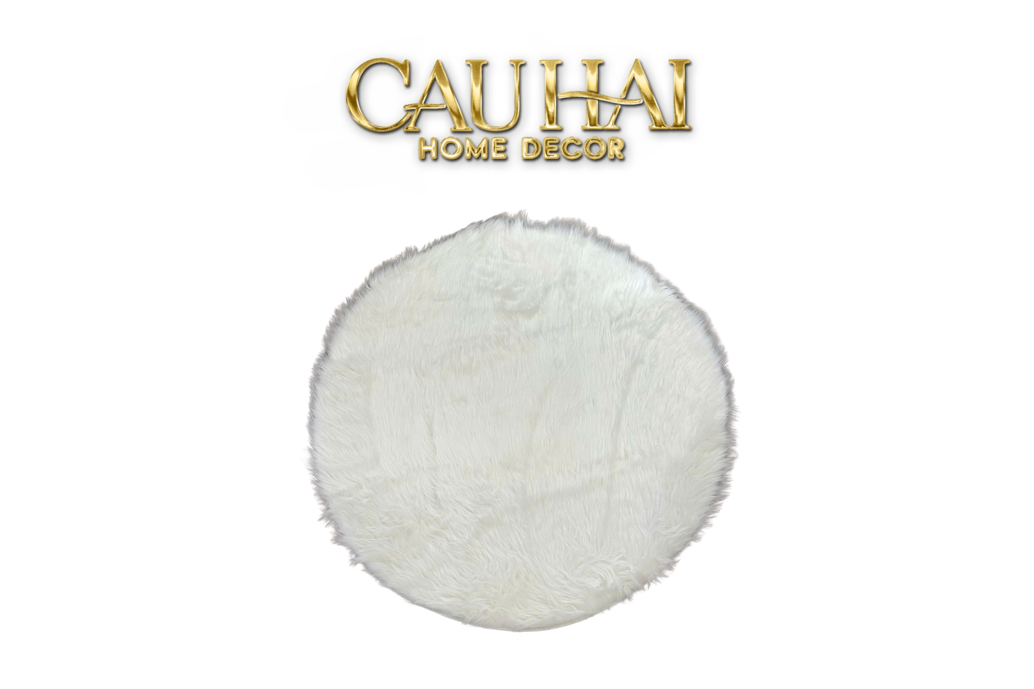 FÊTES COUTURE - THẢM TRÒN LÔNG TUYẾT D100 BLANCHE-NEIGE