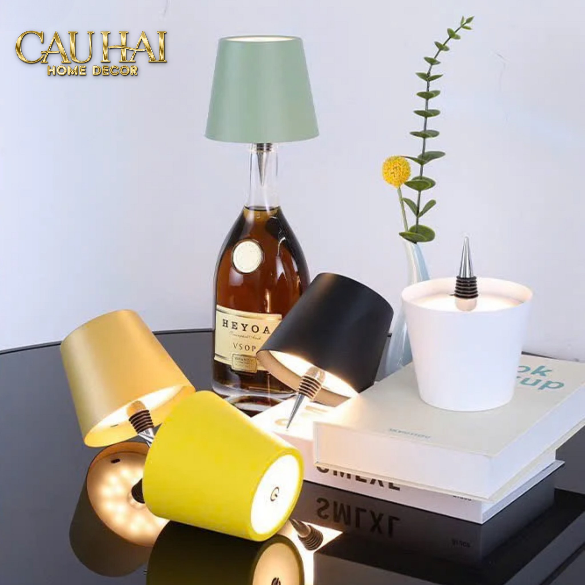 ĐÈN LED NÚT CHAI CLIP-ON LUMIÈRE BOTTLE LAMP - AQUA-GREEN-CẬU HAI HOME DECOR