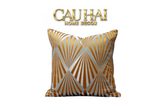 VỎ GỐI LỤA JACQUARD AURUM SUNBURST 45-CẬU HAI HOME DECOR