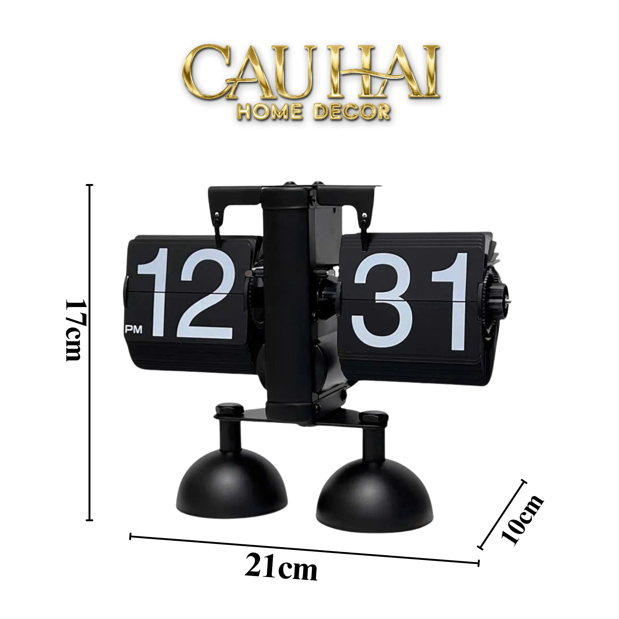 Maison Couture - Đồng Hồ Flip Savoir Atélier  Twin-Base  Desk Clock