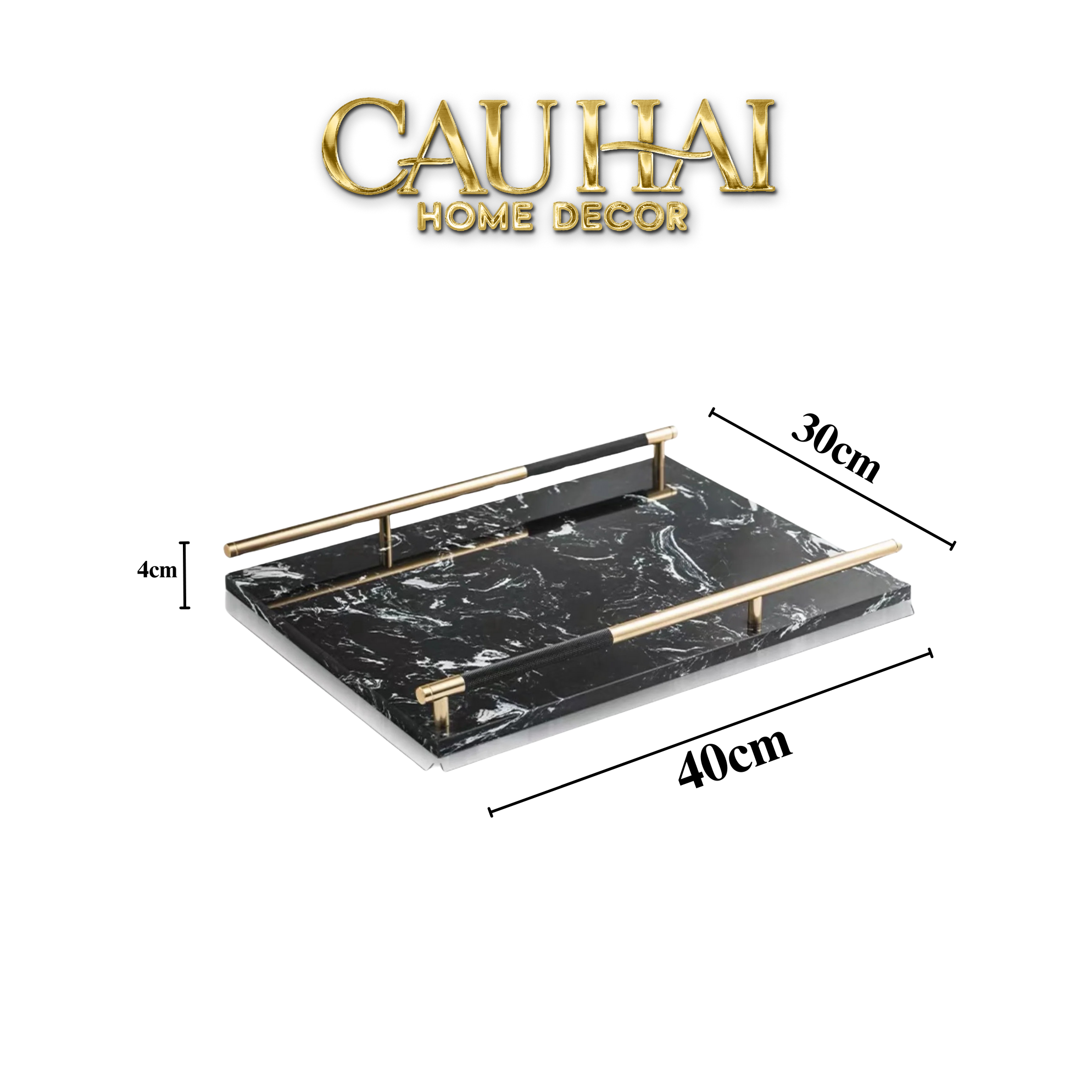 KHAY MARBLE PHANTOM – GOLDEN HANDLES 30×40-CẬU HAI HOME DECOR