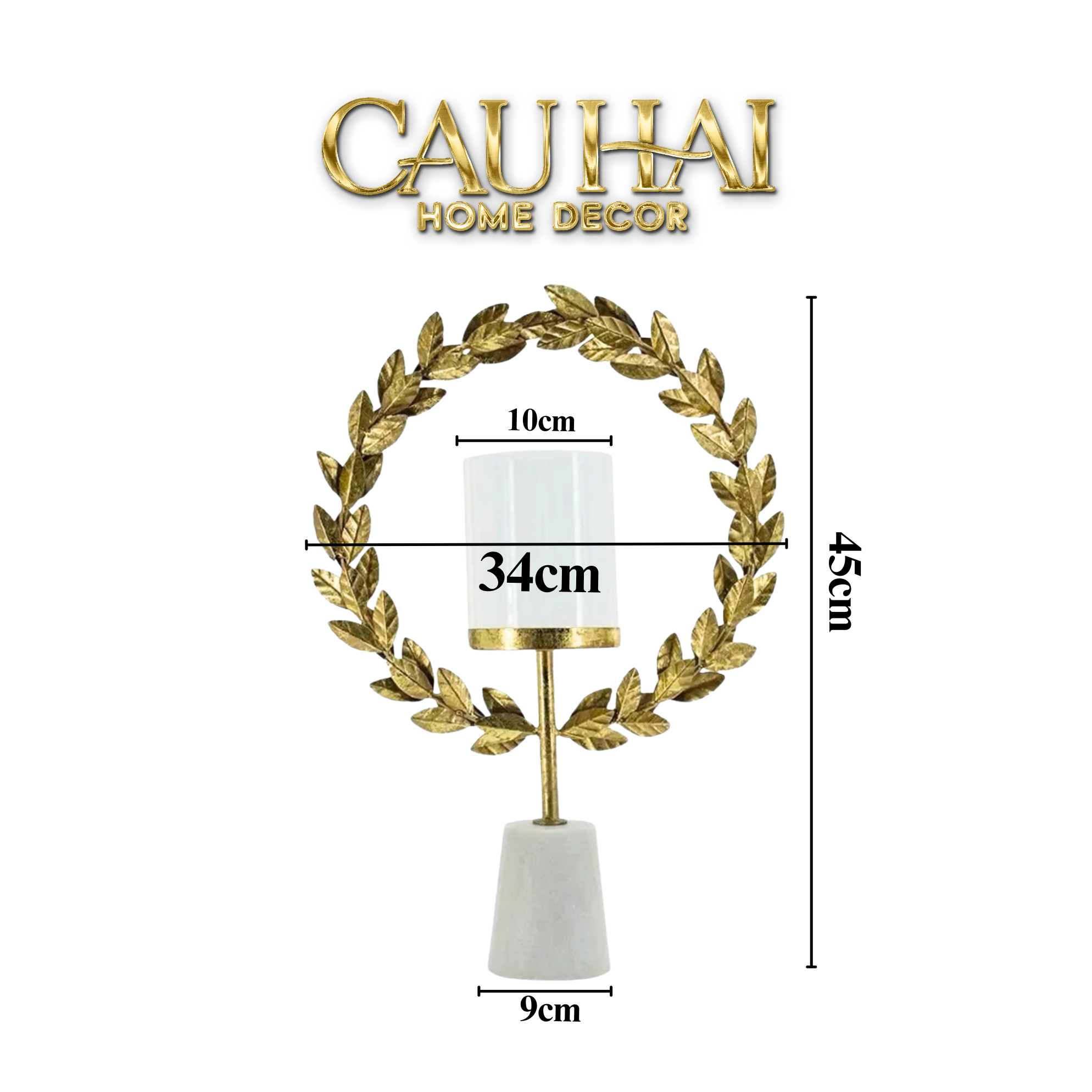 HOME COUTURE - ĐẾ NẾN LAUREL CANDLE HOLDER H45-CẬU HAI HOME DECOR