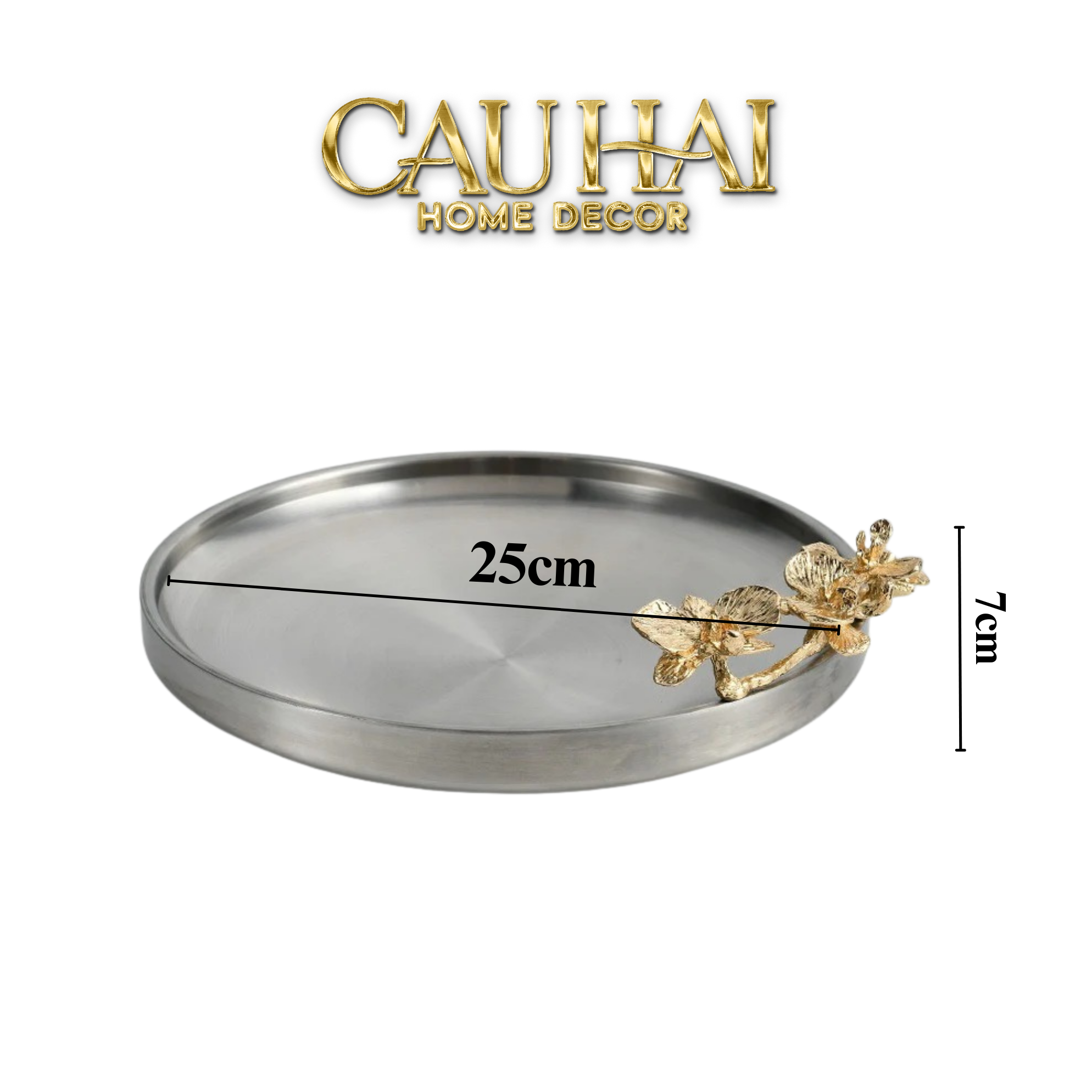 HOME COUTURE - MISTLETOE PLATINUM DISK D25-CẬU HAI HOME DECOR