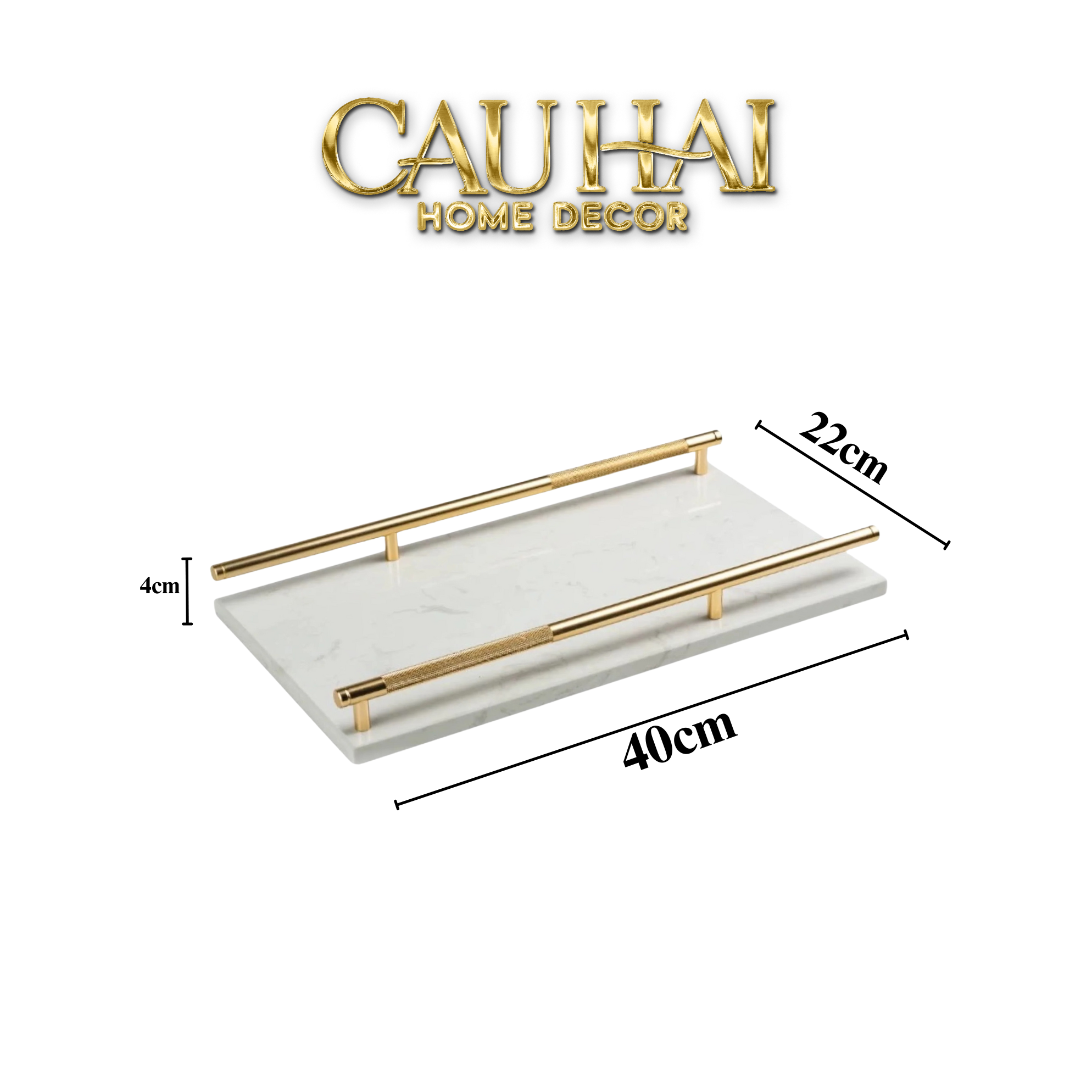 KHAY PEARL MARBLE – GOLD IVORY HANDLES 22×40-CẬU HAI HOME DECOR