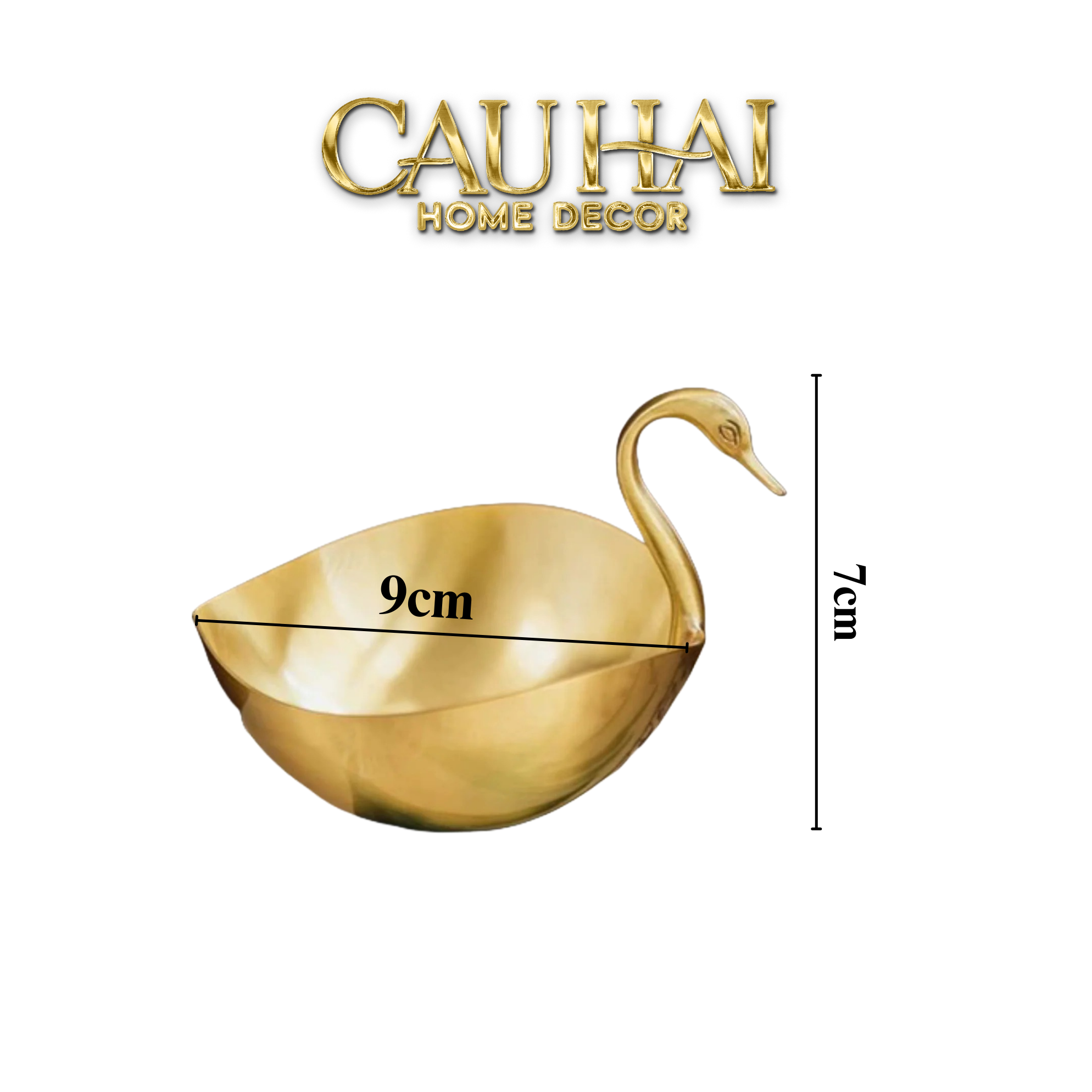 HOME COUTURE - ĐĨA ĐỒNG SWAN D'OR BRASS BOWL-CẬU HAI HOME DECOR