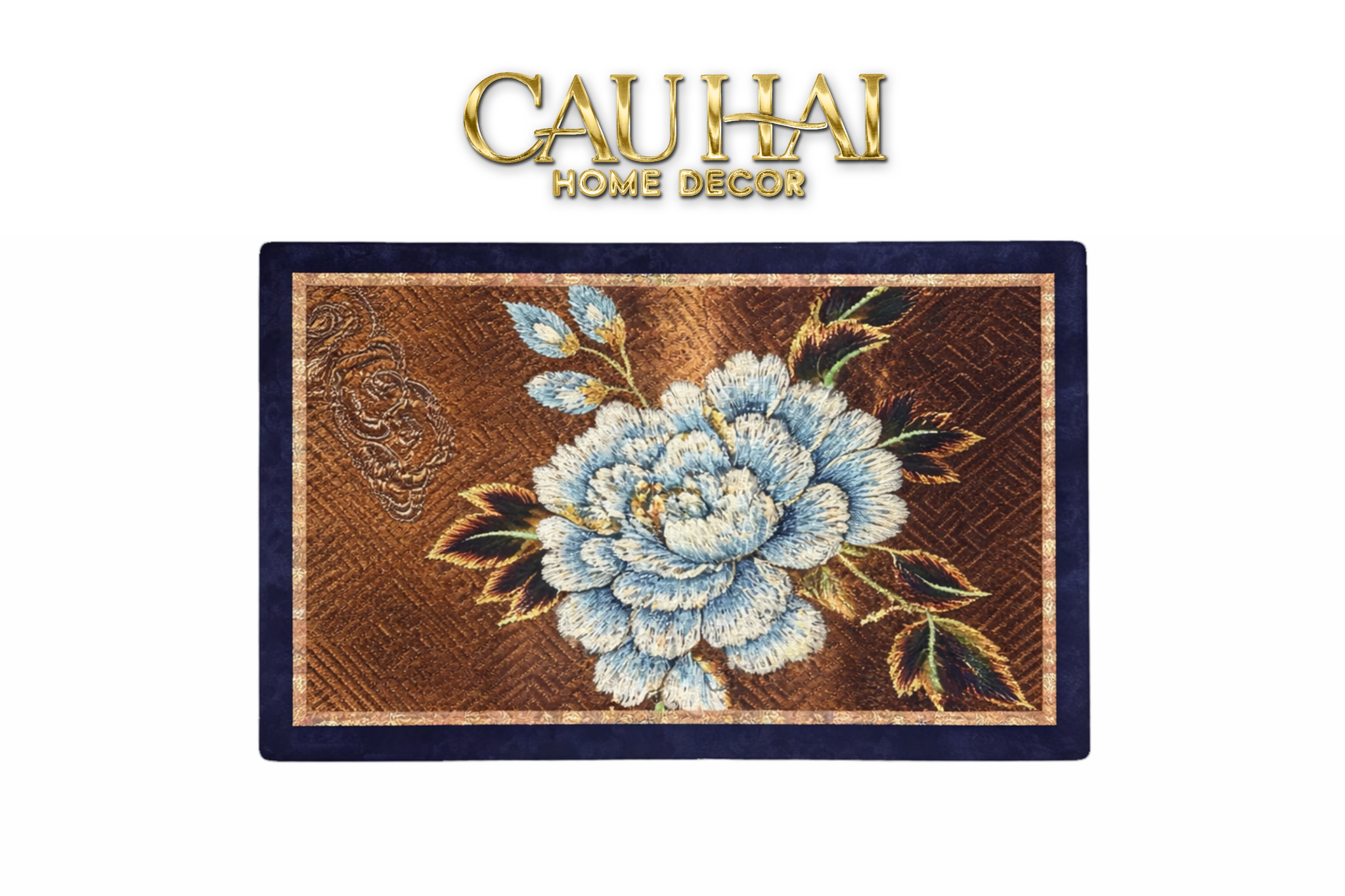 Tết Couture -  Thảm Cửa Nhung Bỉ 100X140 - Celestial Peony