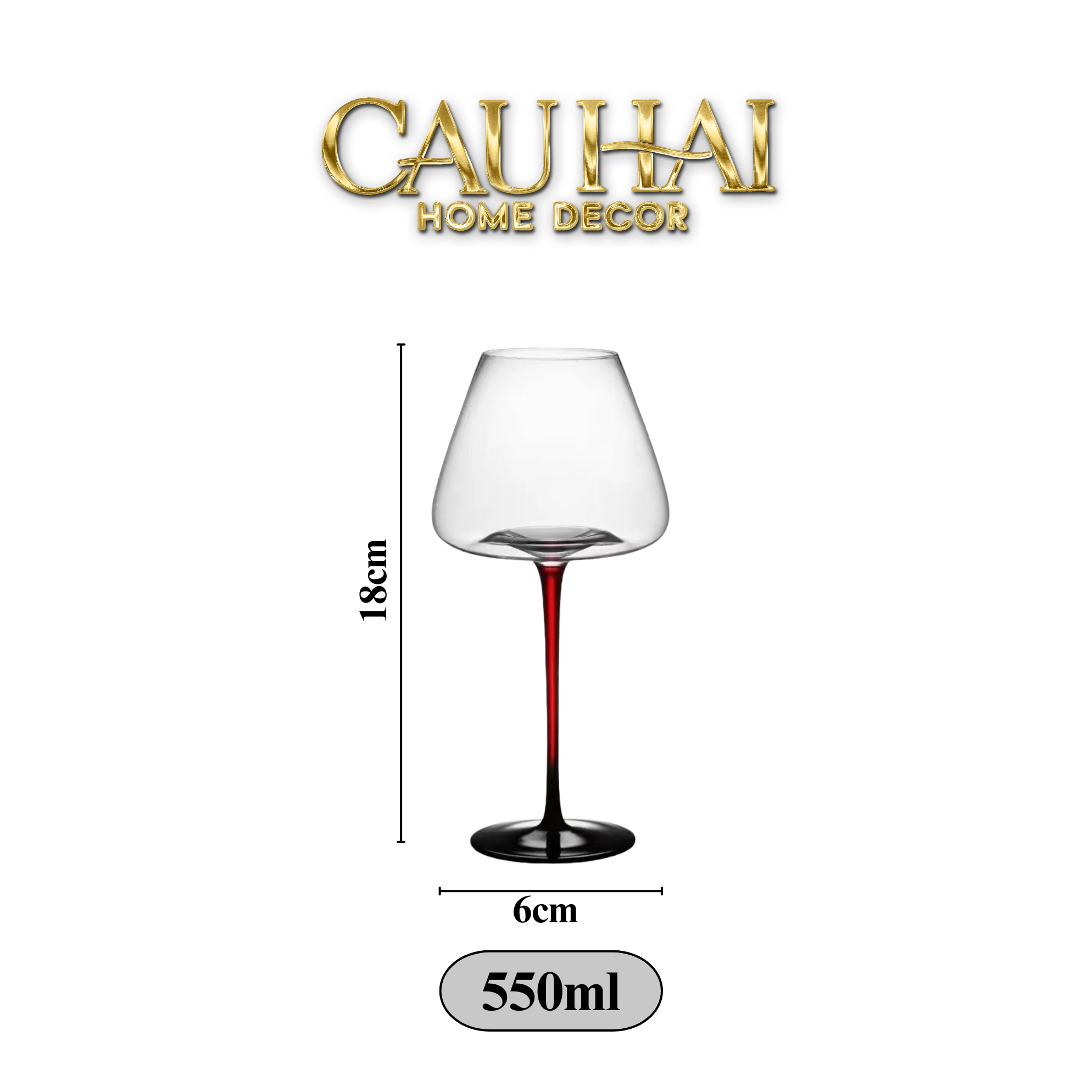 SET 2 LY VANG BURGUNDY - NO BOX-CẬU HAI HOME DECOR