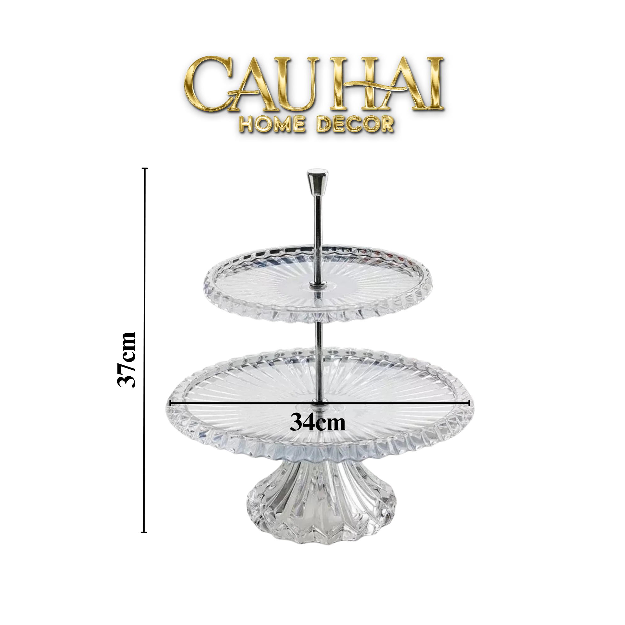 ĐĨA 2 TẦNG PHA LÊ CRYSTAL DEUX ÉTAGES-CẬU HAI HOME DECOR