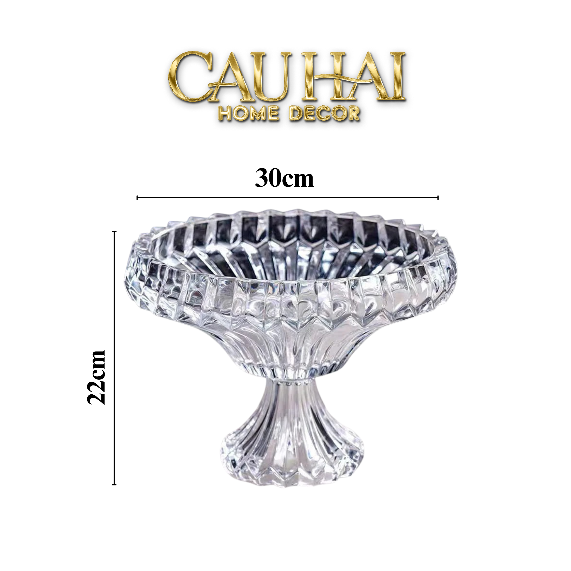 TÔ PHA LÊ DEUX ÉTAGES CRYSTAL BOWL-CẬU HAI HOME DECOR