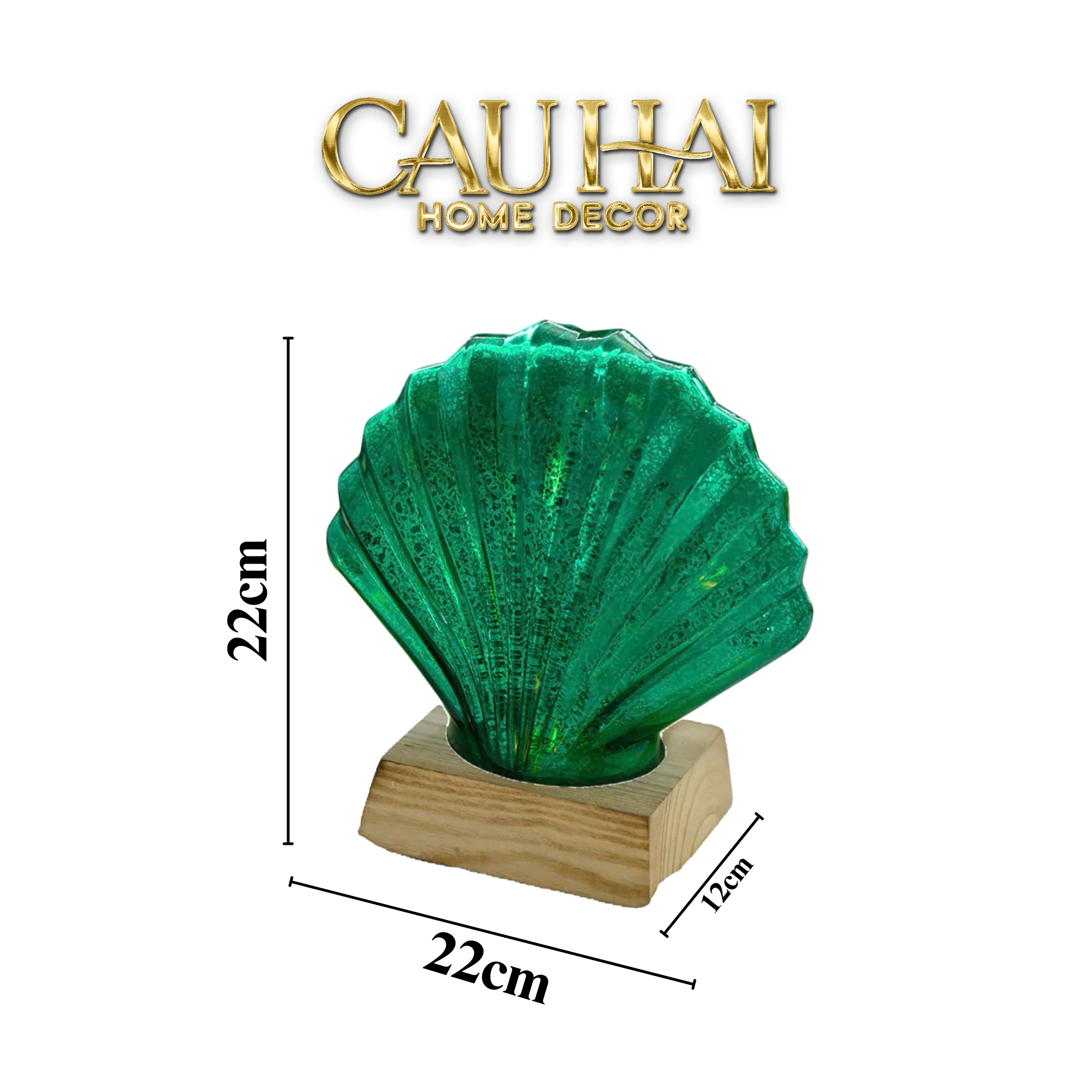 ĐÈN TRANG TRÍ EMERALD SEA - SHELL CRYSTAL LIGHT-CẬU HAI HOME DECOR