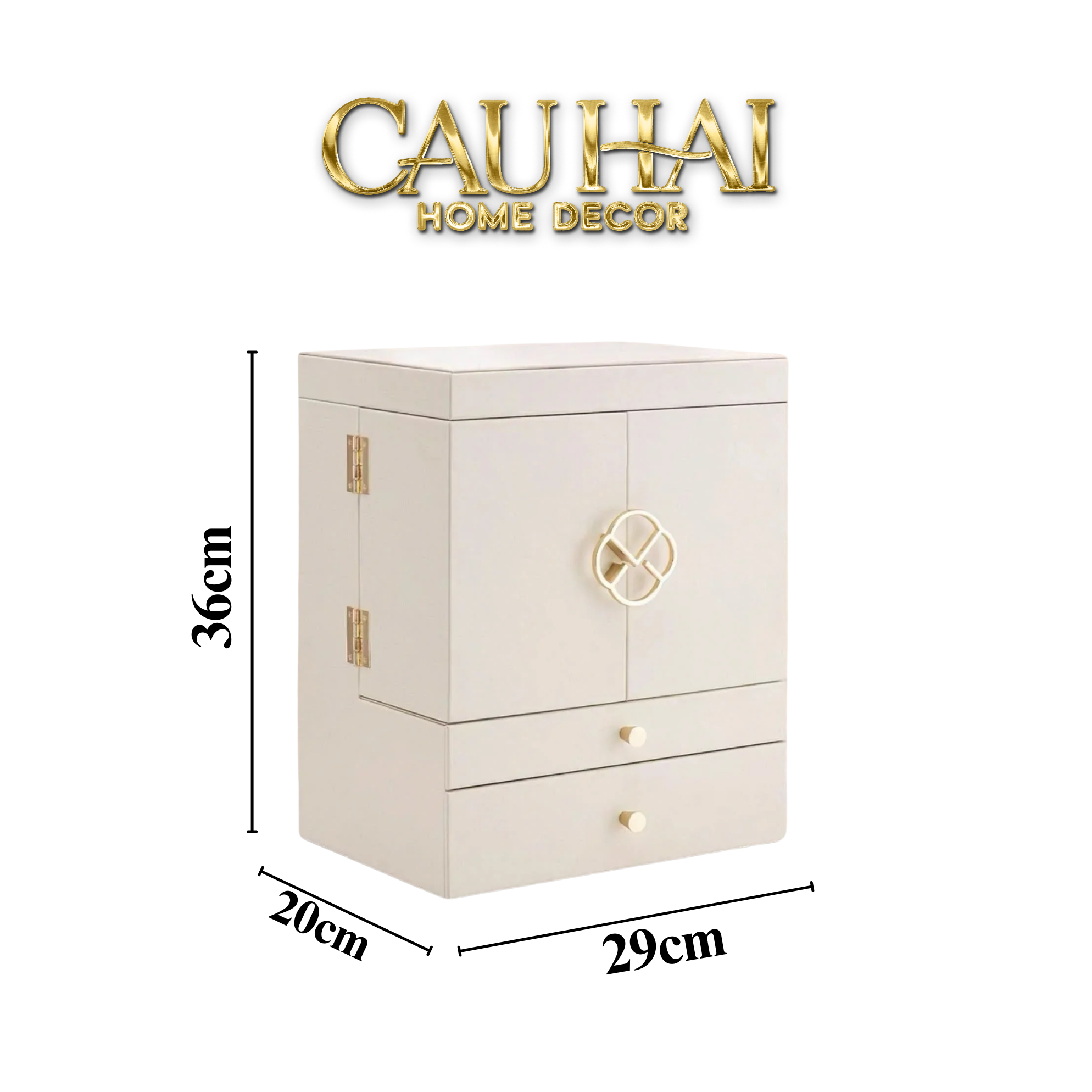 HAUTE FOLIE - HỘP MỸ PHẨM DA GRACE MANSION CLOSET-CẬU HAI HOME DECOR