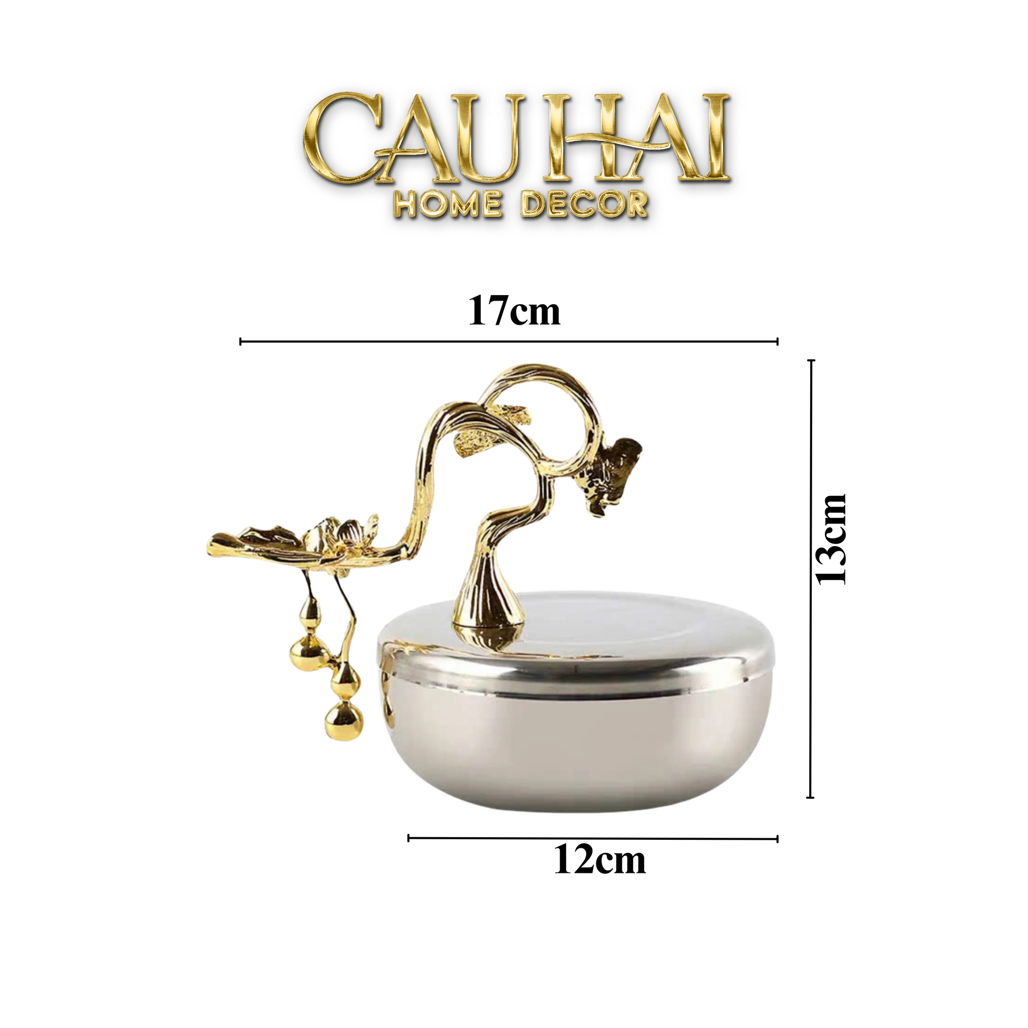 HOME COUTURE - LỌ PLATINUM IMPERIAL BIRD NEST JAR-CẬU HAI HOME DECOR