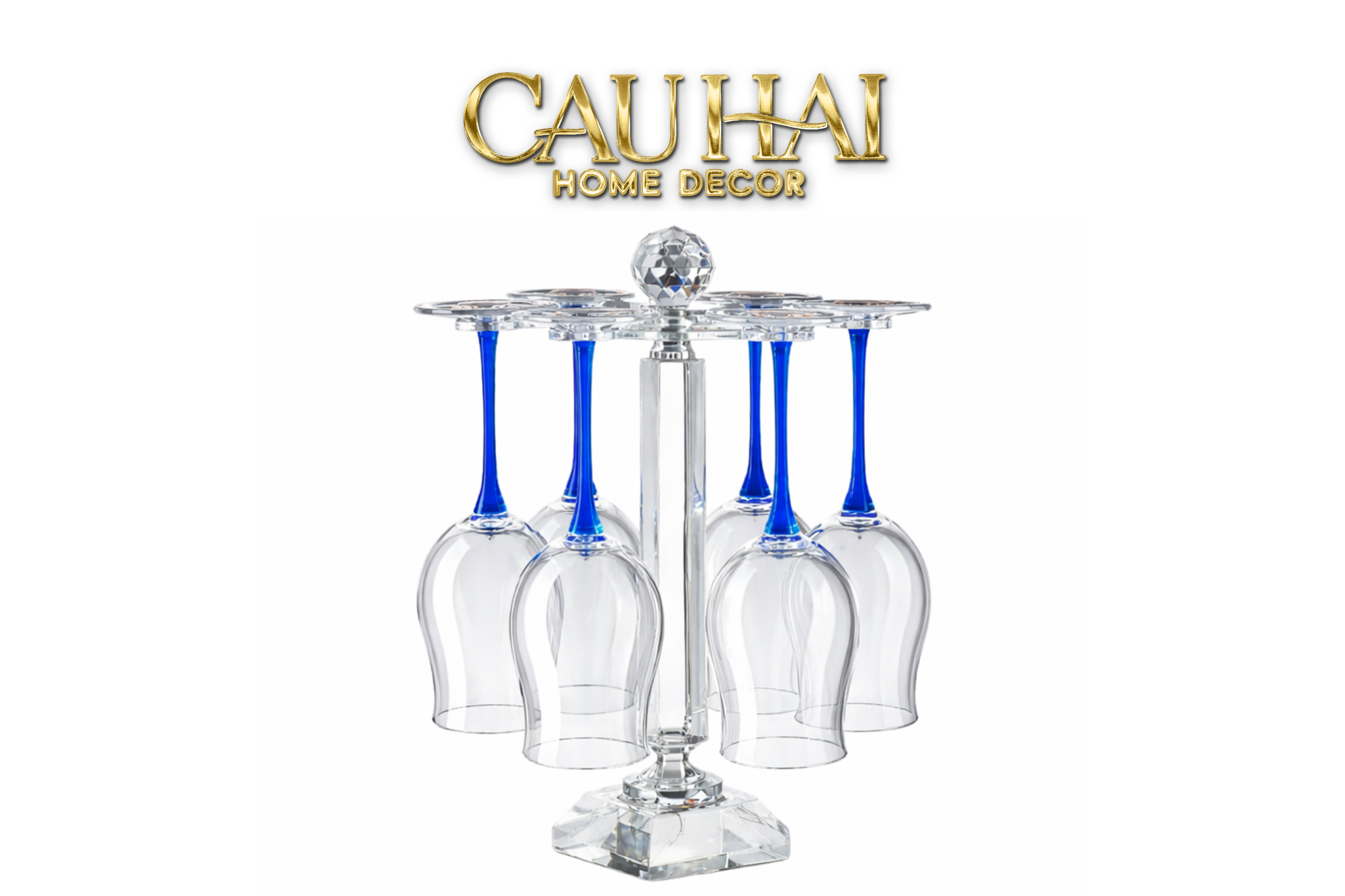 Home Couture - Set 6 Ly Vang Oceanami & Crystal Rack 600Ml