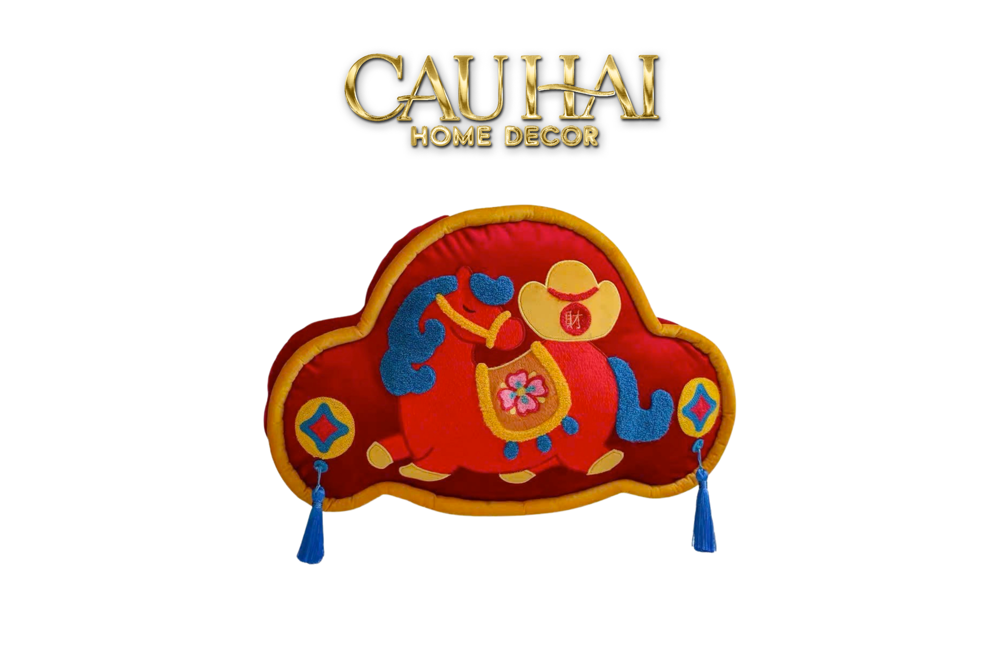 Tết Couture - Gối Lân Hỷ Khoá Trường Thọ 30x50