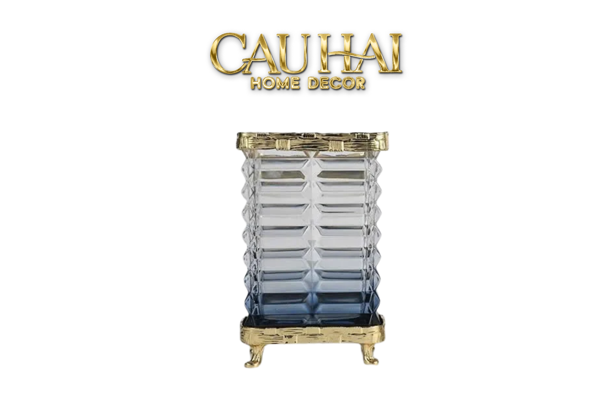 Home Couture - Bình Hoa Pha Lê Crystal Azure Obelisk H22/H32 - CẬU HAI HOME DECOR