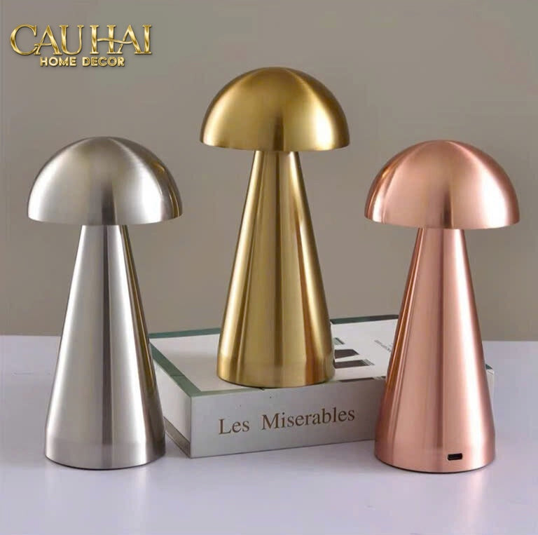 ĐÈN NẤM BẠC GLACIER DOME LAMP