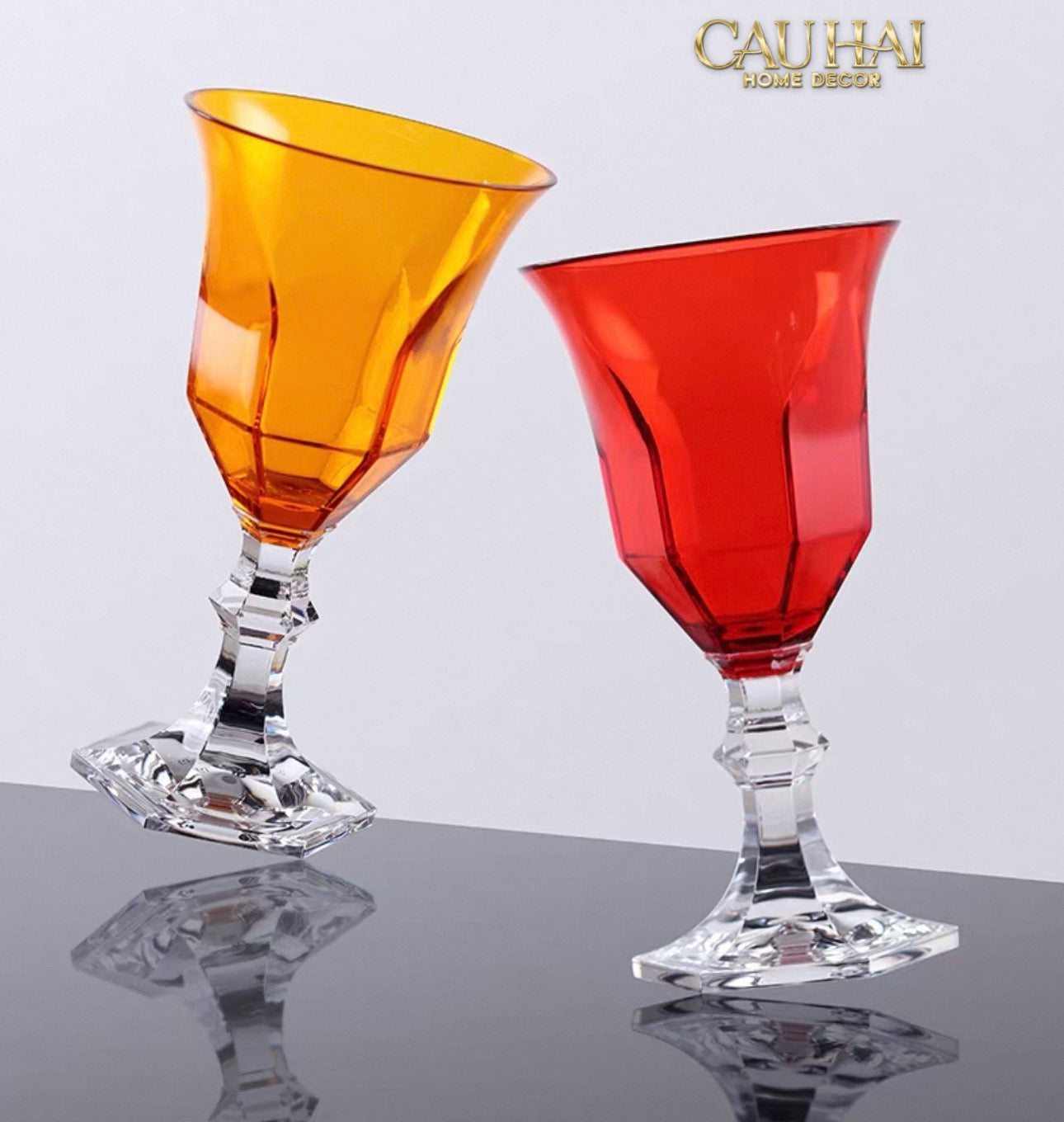 Ly Vang PP Acrylic Đỏ Alluriyyll -  PP Acrylic Ruby Rouge Wines Glasses H18.5 270ML
