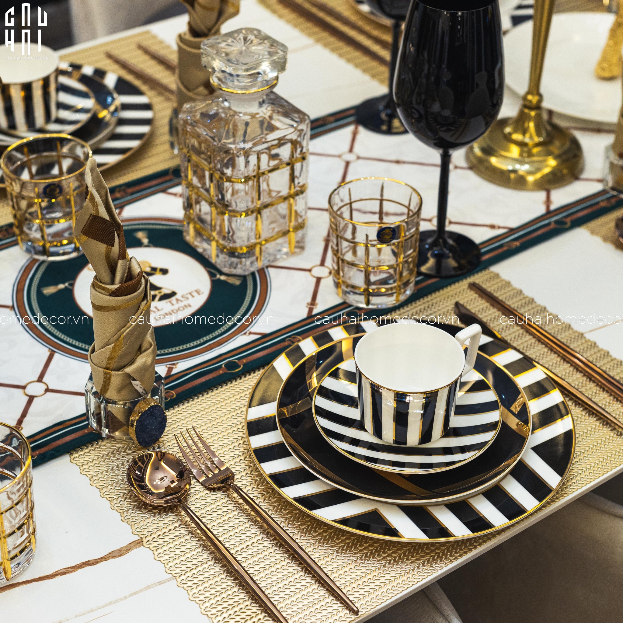 HARLEY DINNER PLATE SET 2PCS-CẬU HAI HOME DECOR