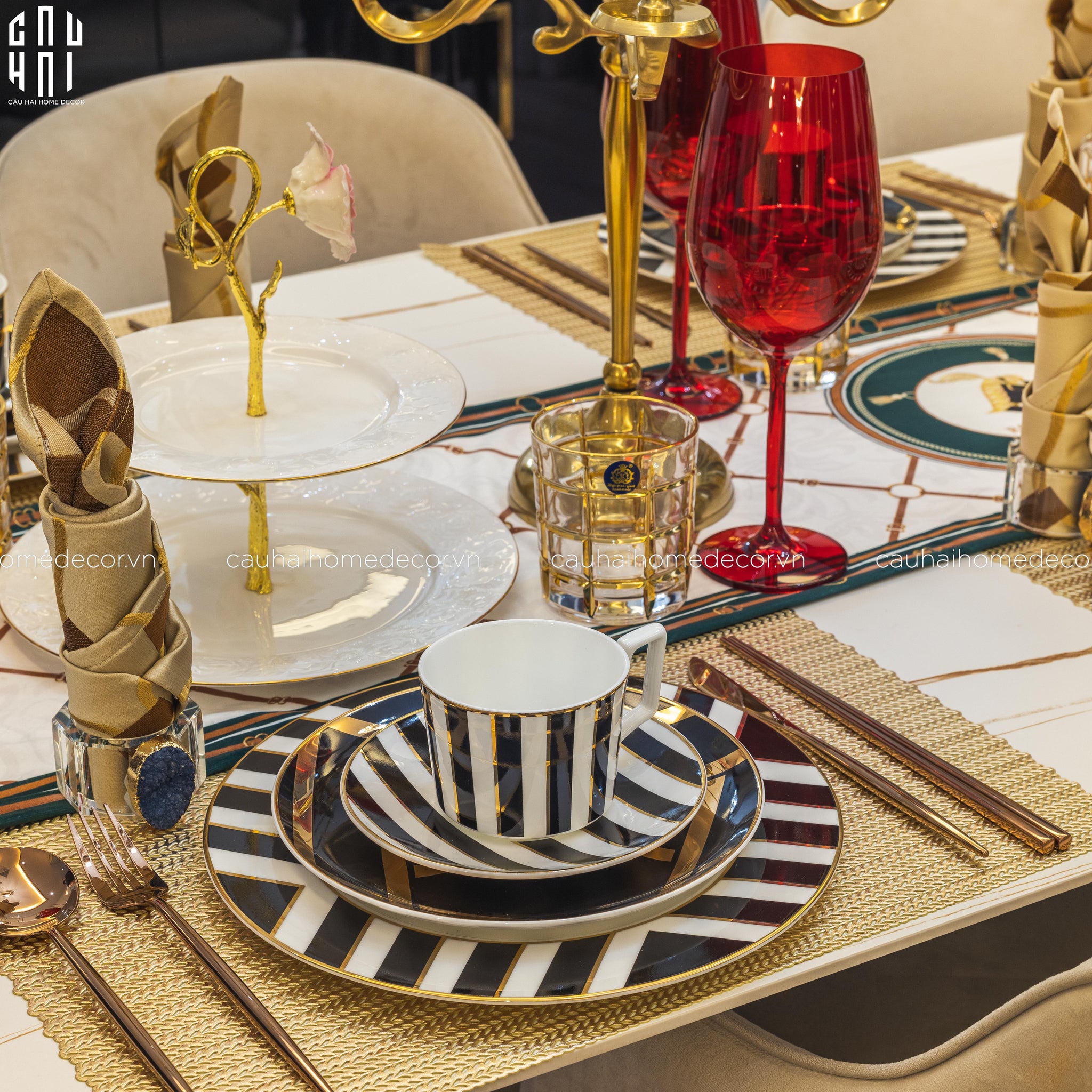 HARLEY DINNER PLATE SET 2PCS-CẬU HAI HOME DECOR