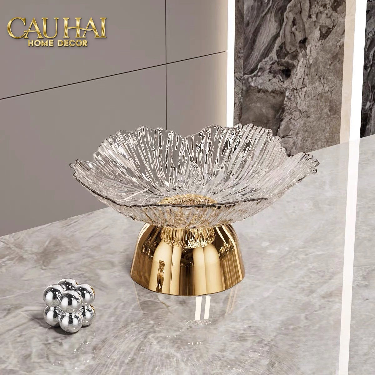 ĐĨA TRÁI CÂY ACRY - SUNLIT BLOSSOM-CẬU HAI HOME DECOR