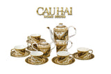 HOME COUTURE - SET BÌNH TRÀ BAROQUE BLACK VS TEA SET - FULL BOX SS25-CẬU HAI HOME DECOR