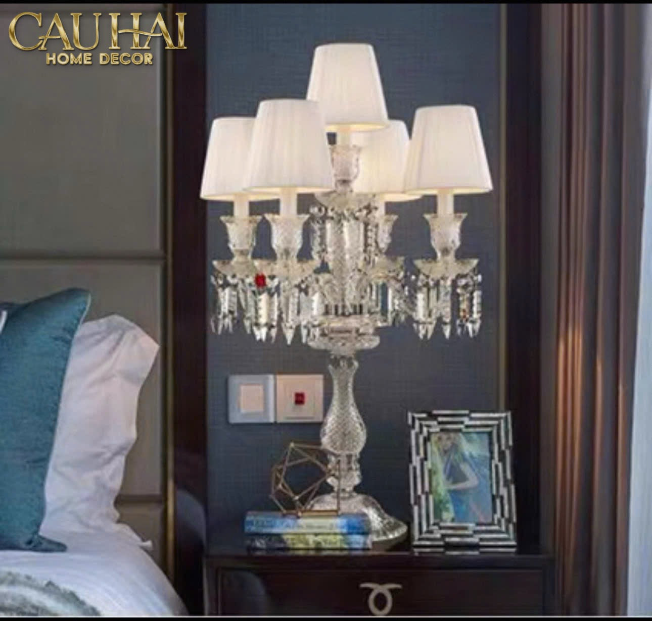 Home Couture - Đèn 5 Đỉnh Candelabre Couronne Zénith En Cristal Classique-CẬU HAI HOME DECOR