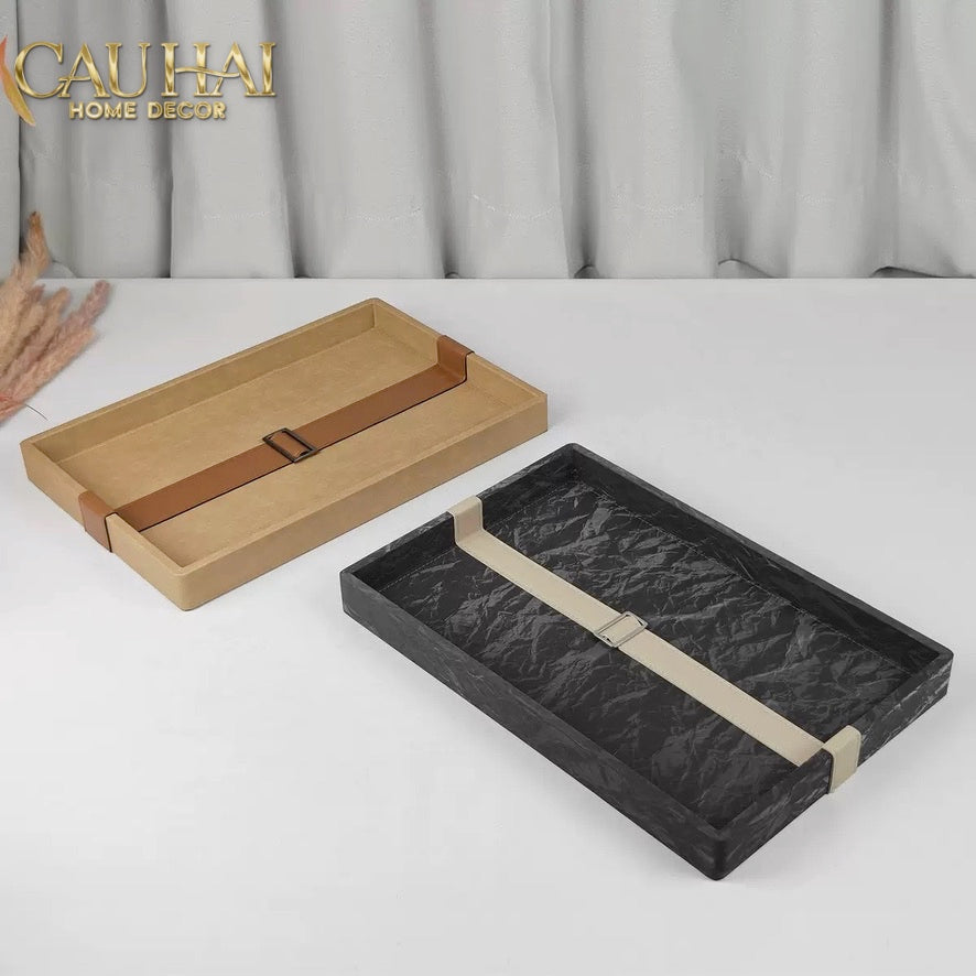 Khay Da Lộn Chữ Nhật Atelier Saddle 30*40