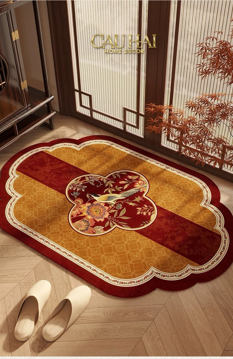 Thảm Cửa Microfiber 50x75 - Ming Dynasty Floral of Fortune - Hỷ Lạc Hoa Khai