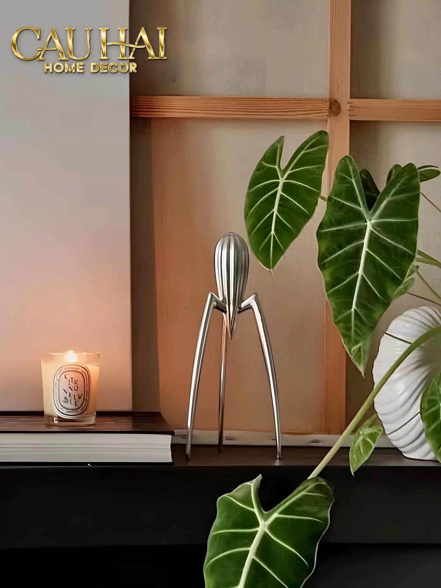 ELYSIAN FW25 - TƯỢNG KITCHENWARE SPIDER CITRON CHROME H29-CẬU HAI HOME DECOR