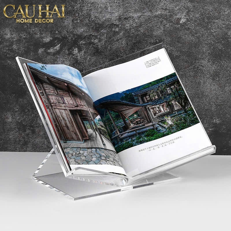 Acrylic Wisdom Minimalism Decorative Book Stand 39x31x19