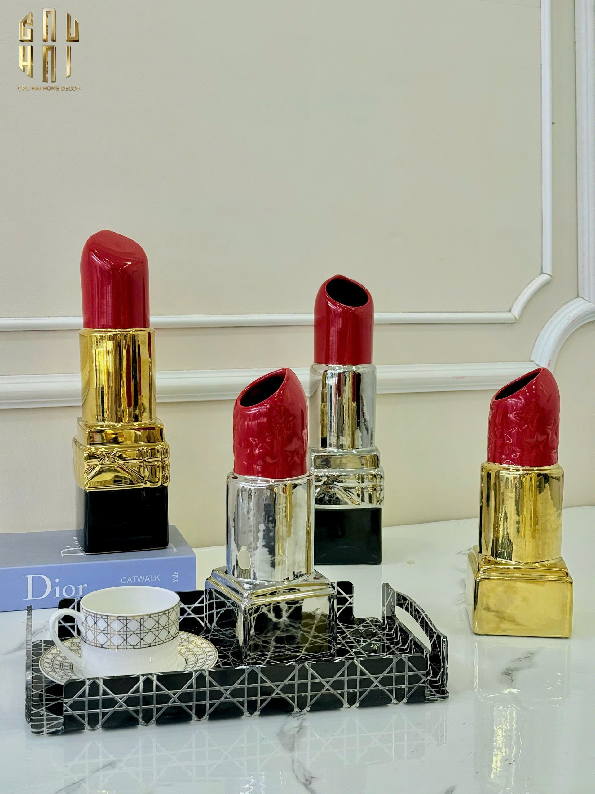 Gold D.O Rouge Matte S36 Vase