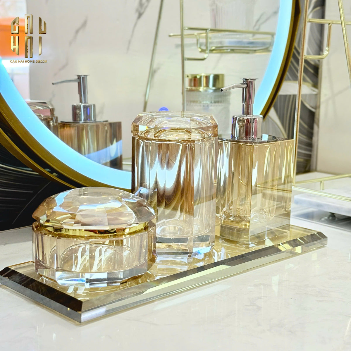 Chai Kit Crystal Delight – Champagne 8x18-LY THỦY TINH-CẬU HAI HOME DECOR