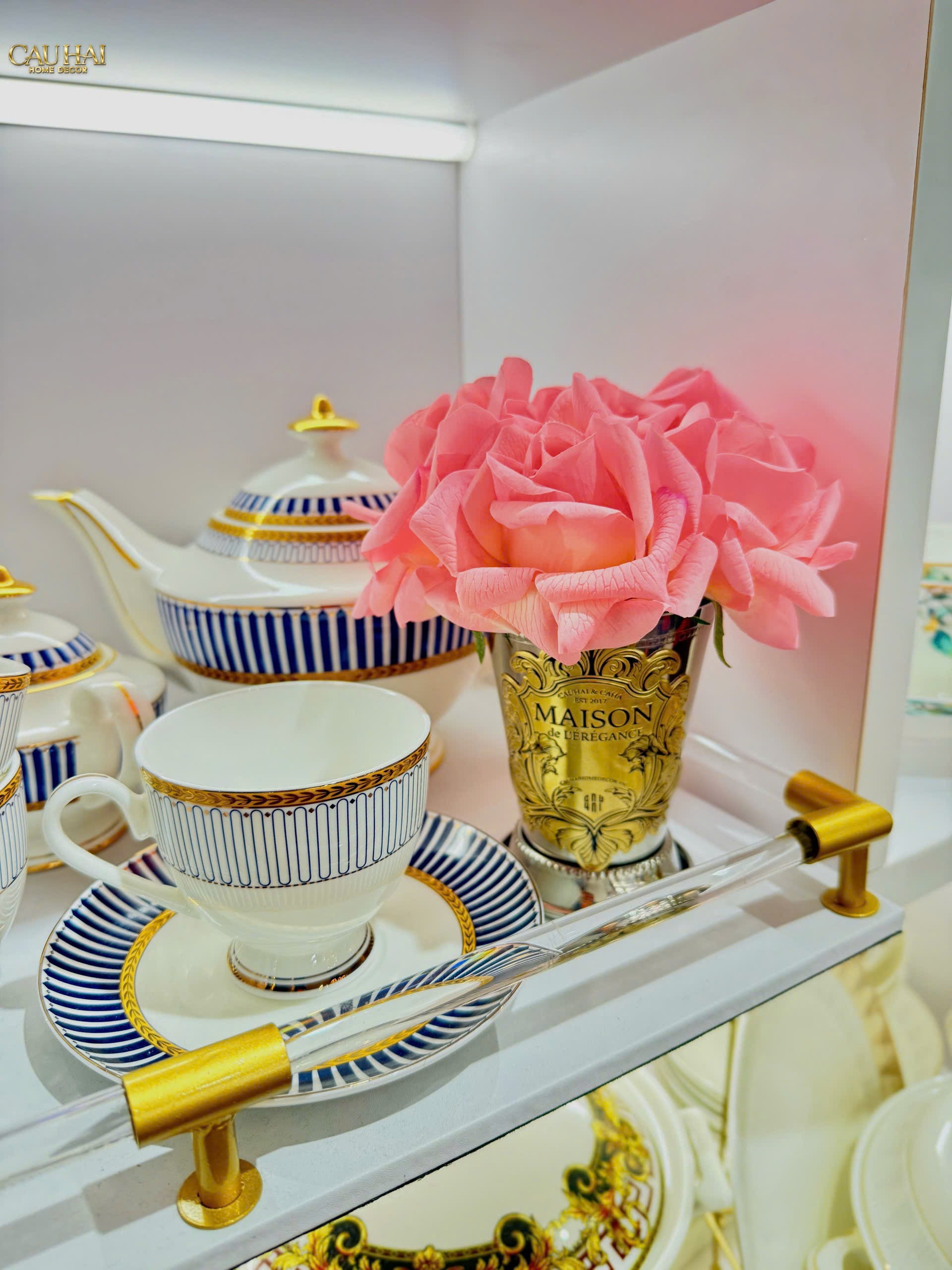 Maison Du Rose - Lọ Hoa Hồng Chalice Élégance Home Fragrance H15