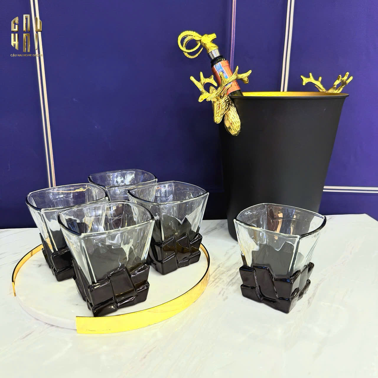 Black Ice Whiskey Glasses