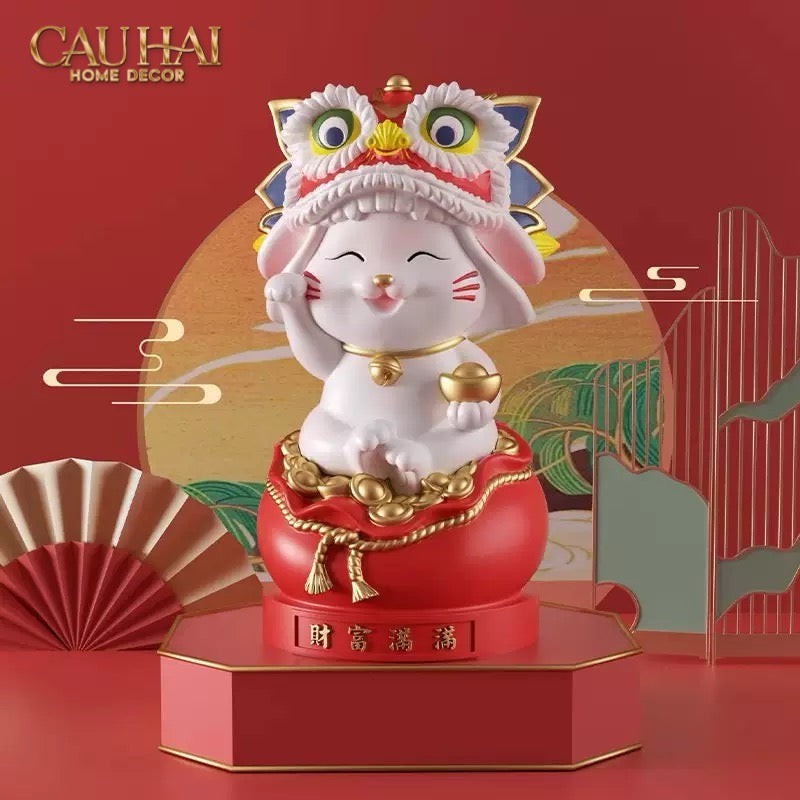 Tết Couture - Tượng Mèo Thần Tài Phú Mãn Mãn - Gift Box-CẬU HAI HOME DECOR