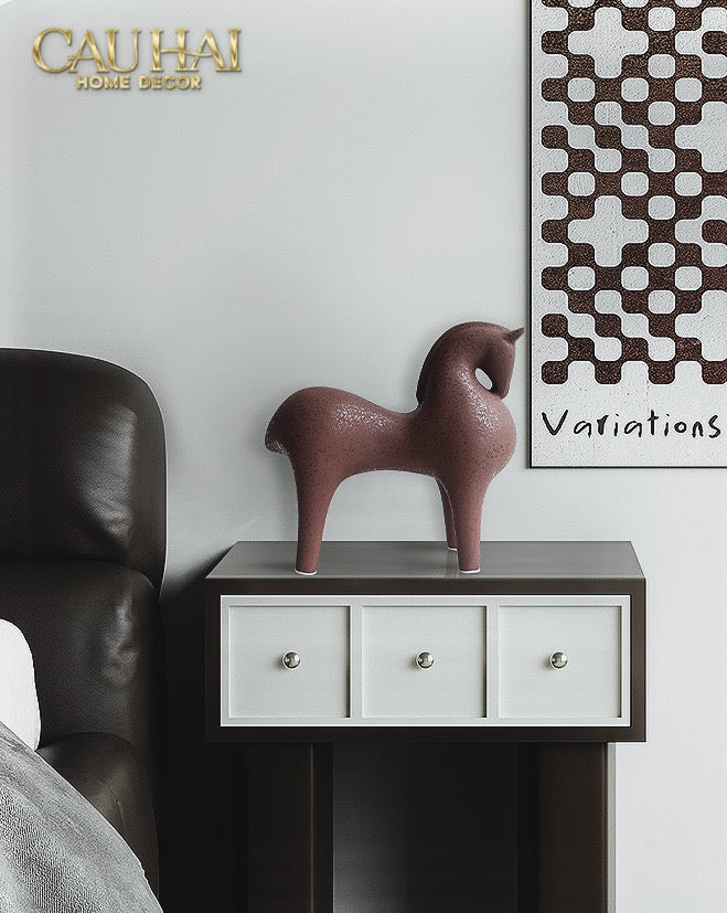 Home Couture - Tượng Ngựa Brun Cheval-CẬU HAI HOME DECOR