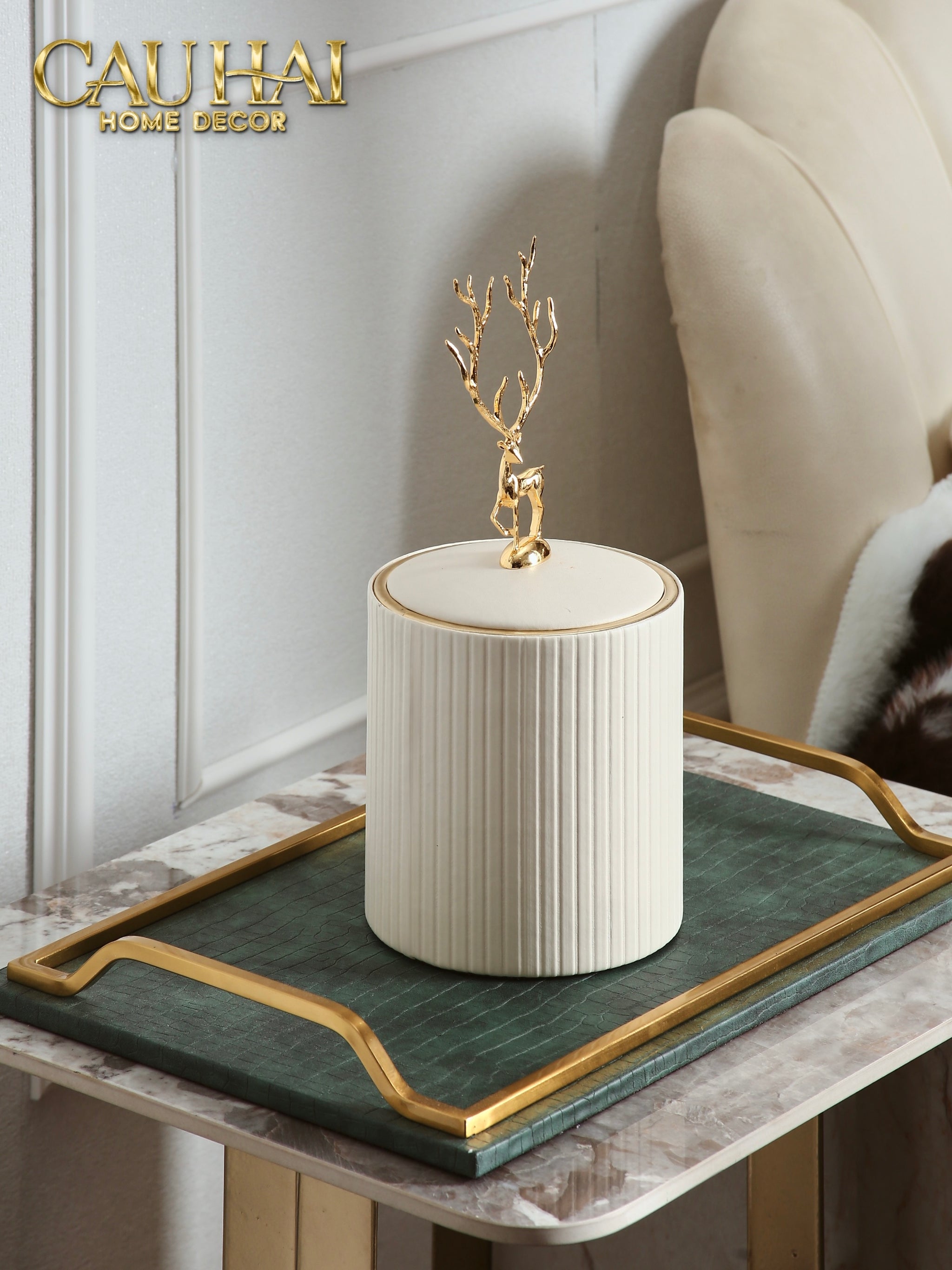 HỘP KIM LOẠI BỌC DA LUXE LEATHER - VERMOUTH