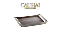 Khay Trang Trí Gỗ Chữ Nhật Sterling Walnut 45x30